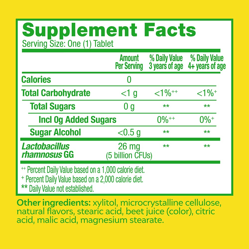 Culturelle Kids Chewable Daily Probiotic for Kids, Ages 3+, Natural Berry Flavored Daily Probiotics for Digestive Health, Oral Care & Immune Support Chewable Tablets 90