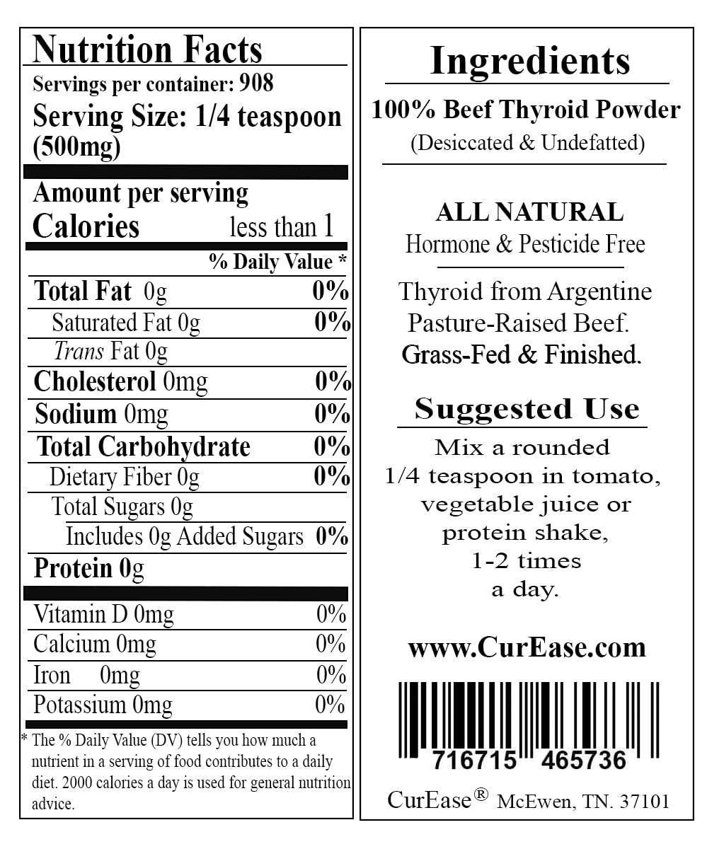 CurEase Beef Thyroid Powder 16