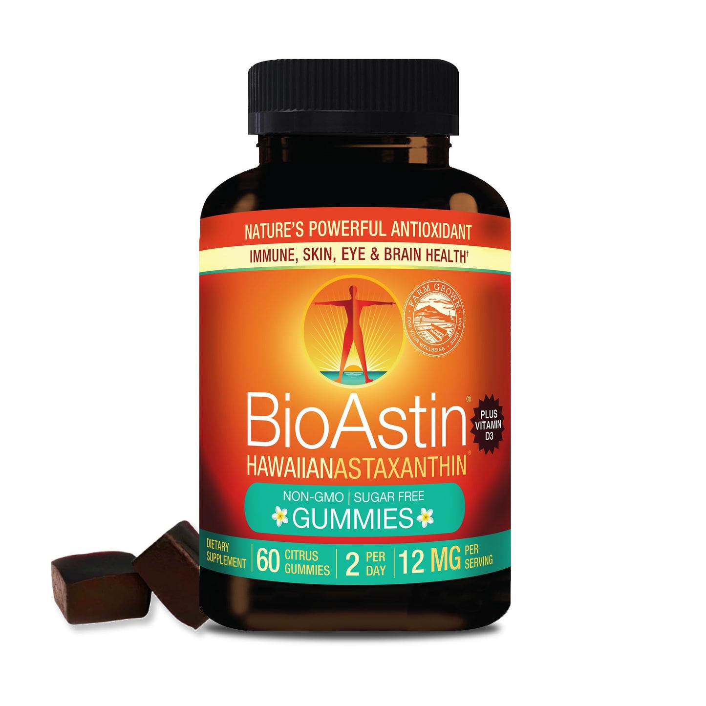 Nutrex Hawaii Vegan BioAstin Hawaiian Astaxanthin 12mg Gummies, 60 Count