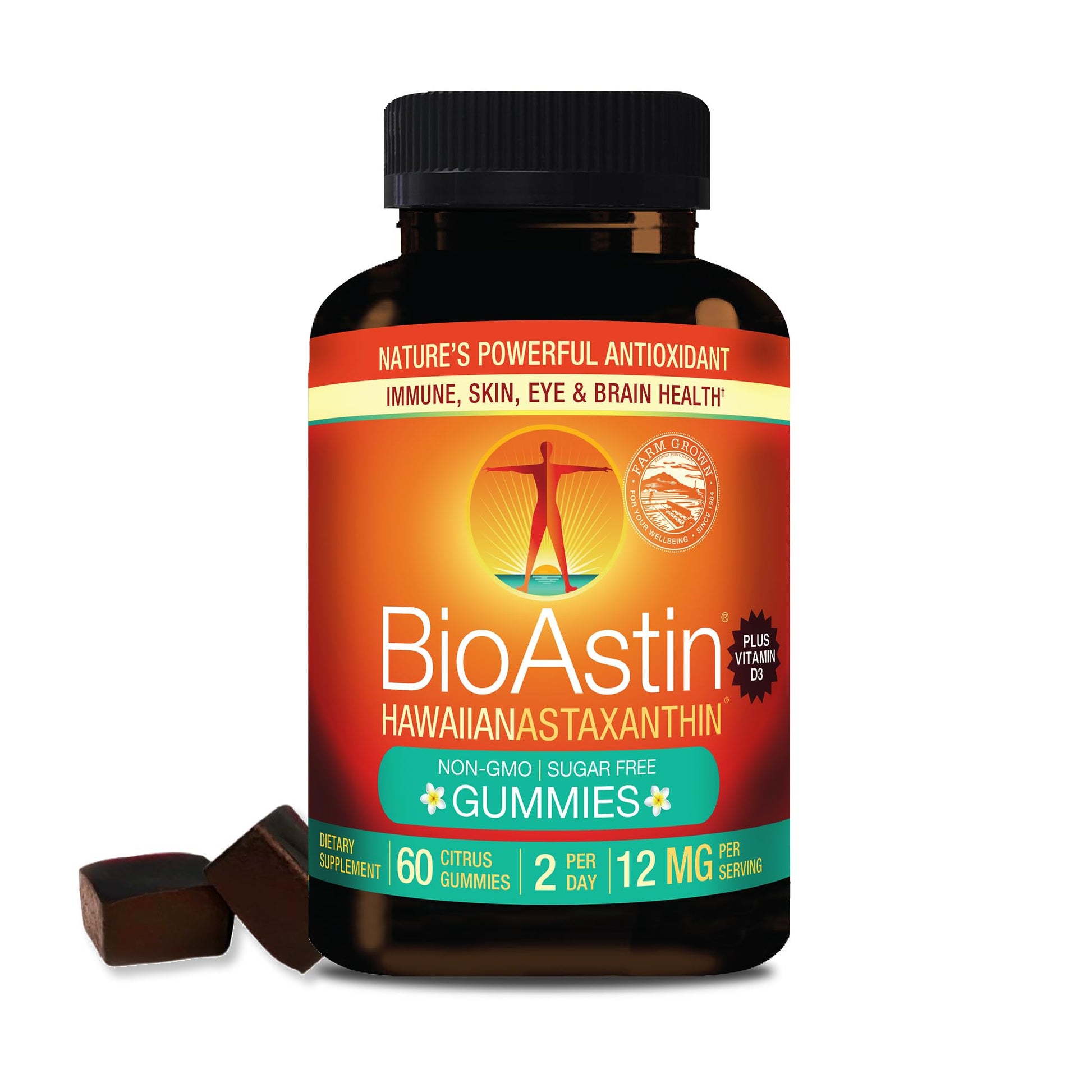 Nutrex Hawaii Vegan BioAstin Hawaiian Astaxanthin 12mg Gummies, 60 Count