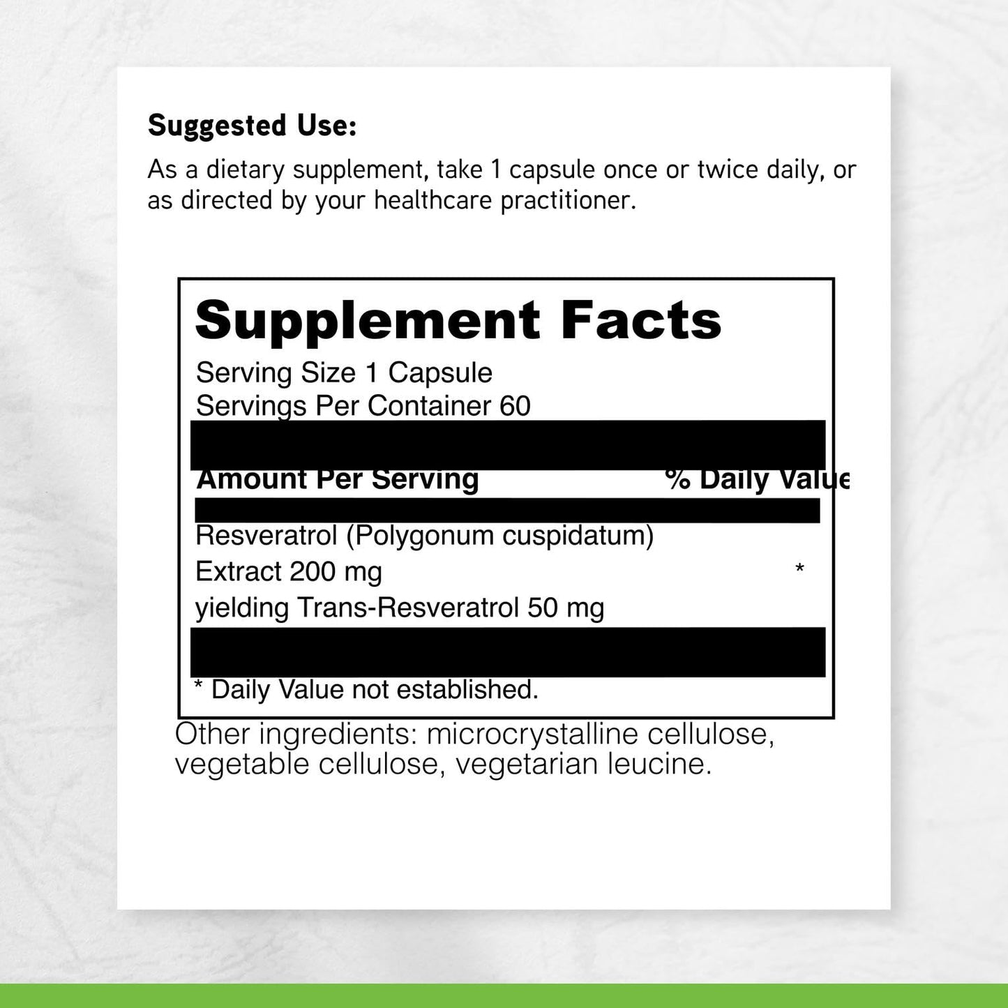 DAVINCI Resveratrol-50 Capsule, 60 Count