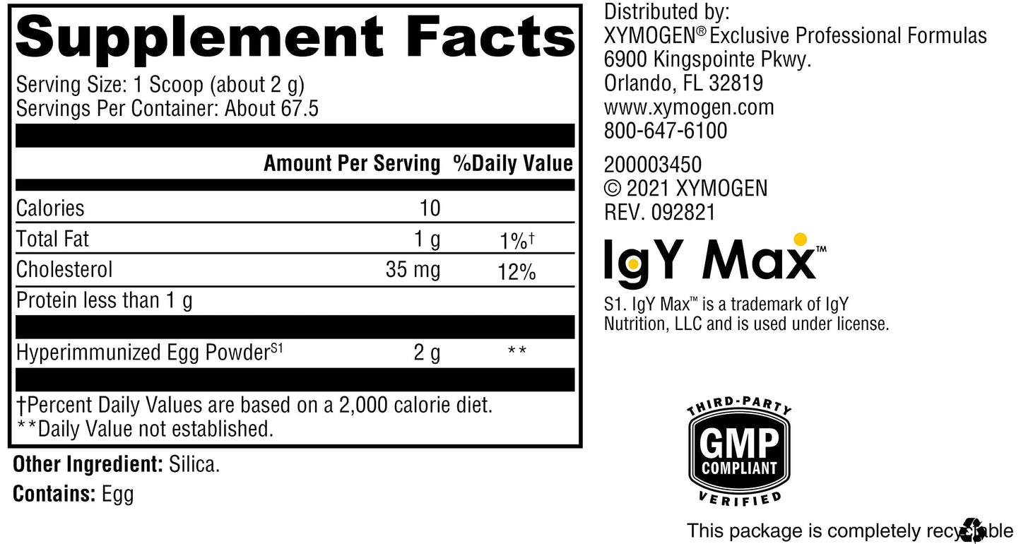 XYMOGEN IG 26 DF Dietary Prebiotic Fiber Powder, 4.76 oz