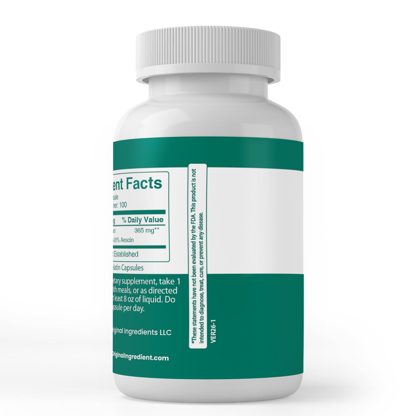 PURE ORIGINAL INGREDIENTS Horse Chestnut Capsules 100