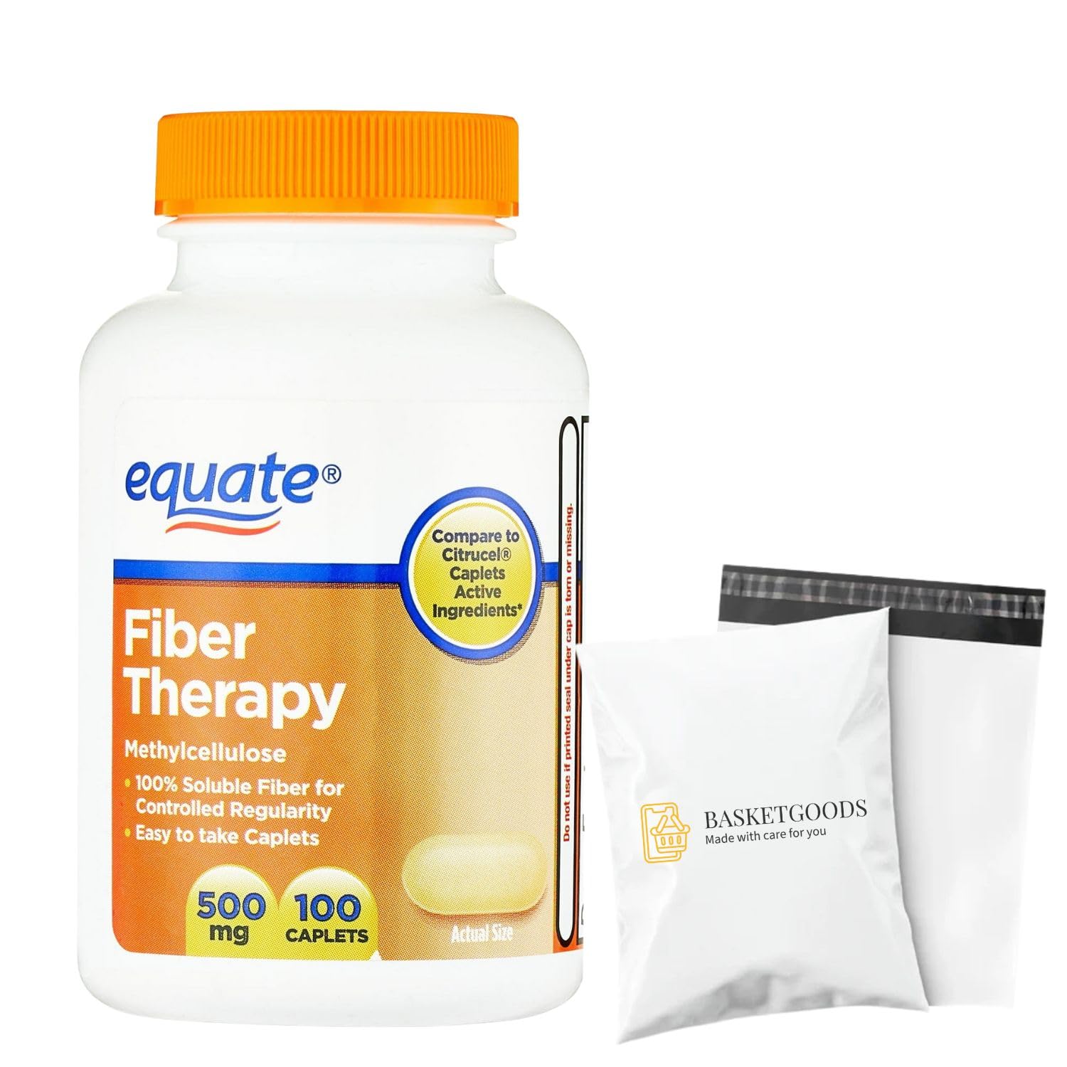 BASKETGOODS Fiber Therapy Methylcellulose 500mg Caplets 100