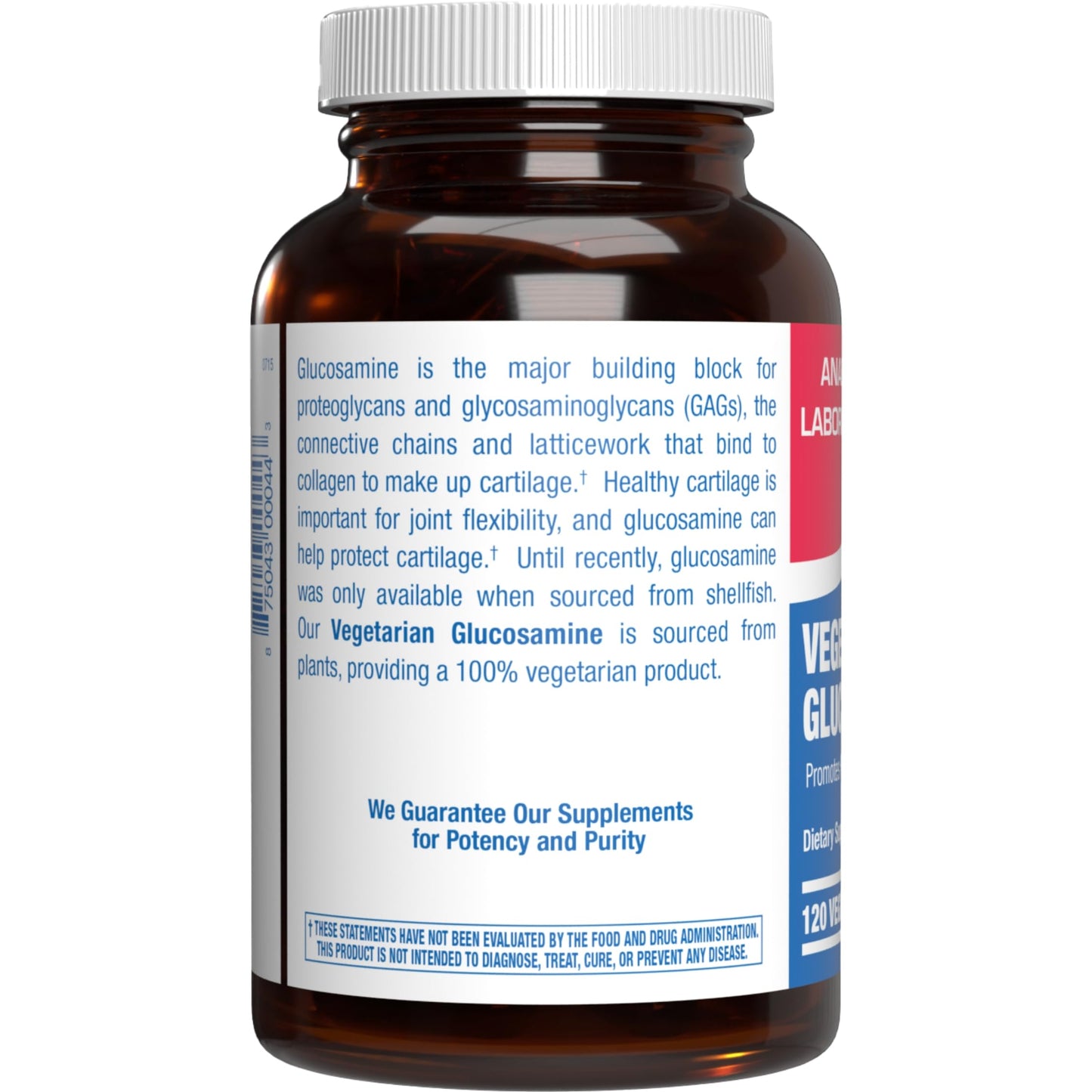 Anabolic Laboratories Vegan Glucosamine Joint Health Supplement Capsule, 120 Capsules