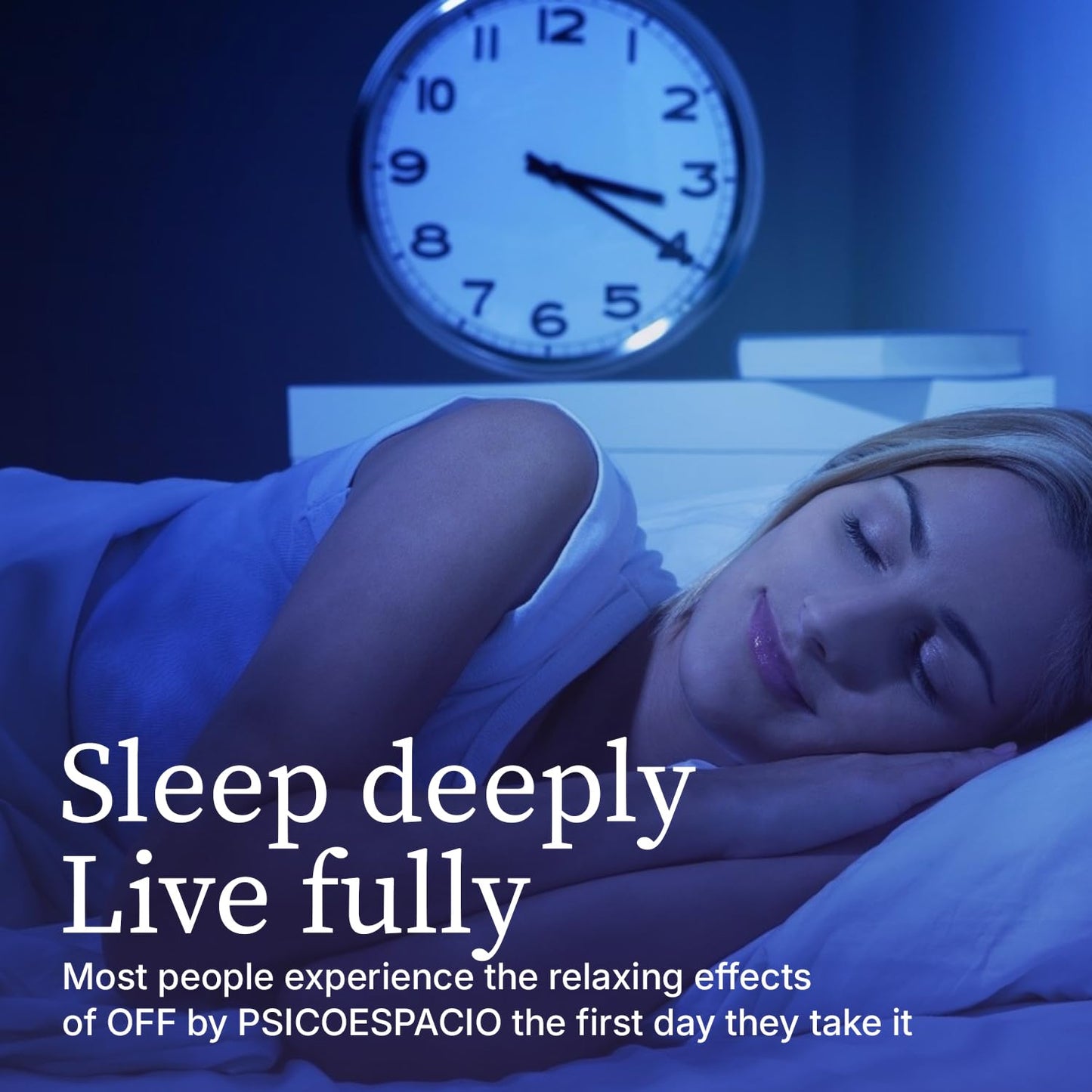 OFF BY PSICOESPACIO L-Theanine Night Time Melatonin Sleep Aid Capsules, 60 Count