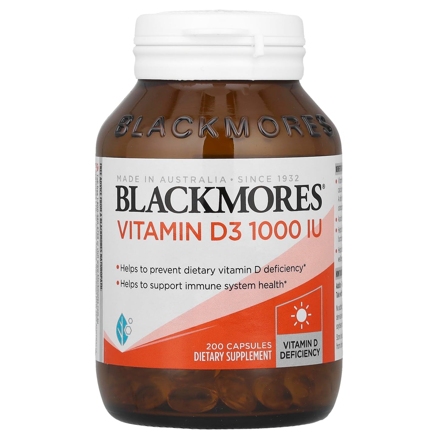 Blackmores Vitamin D3 25 mcg (1,000 IU) 200 Capsules