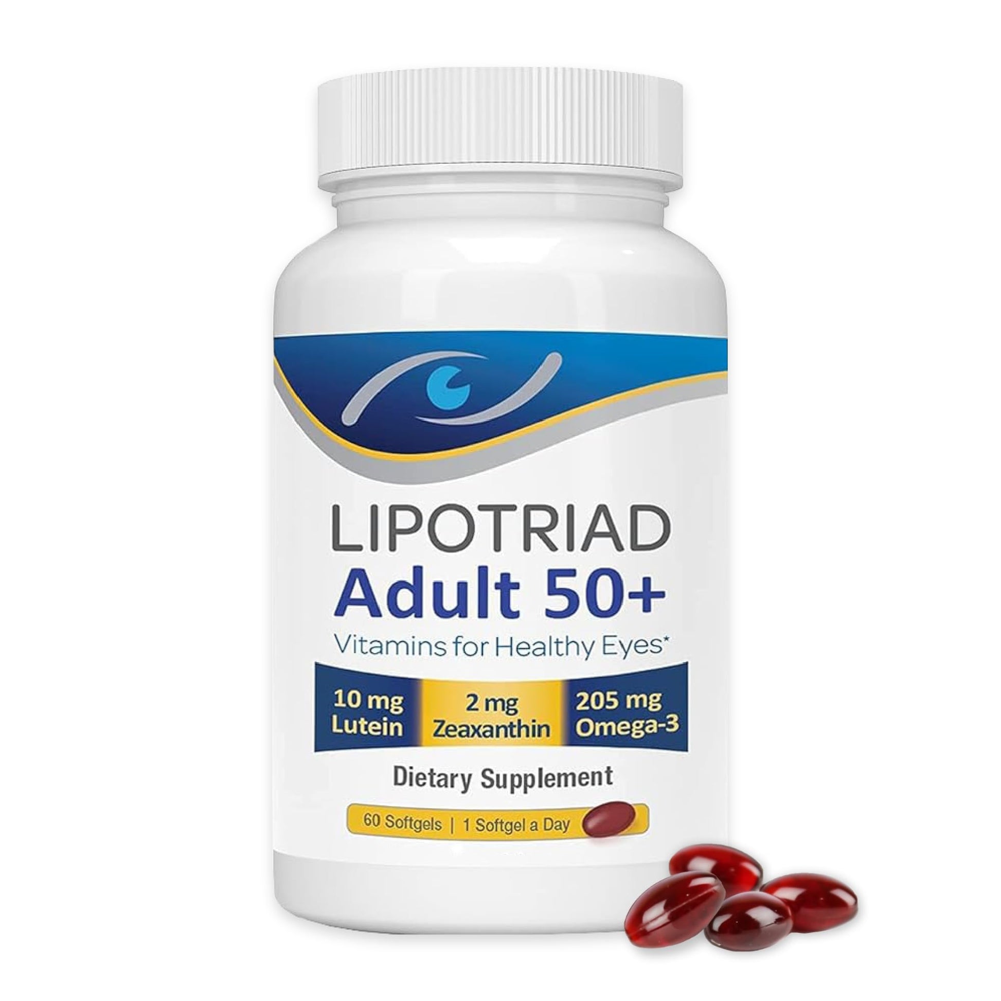 Lipotriad Adult 50+ Eye Vitamin and Mineral Supplement Softgels 60 Count