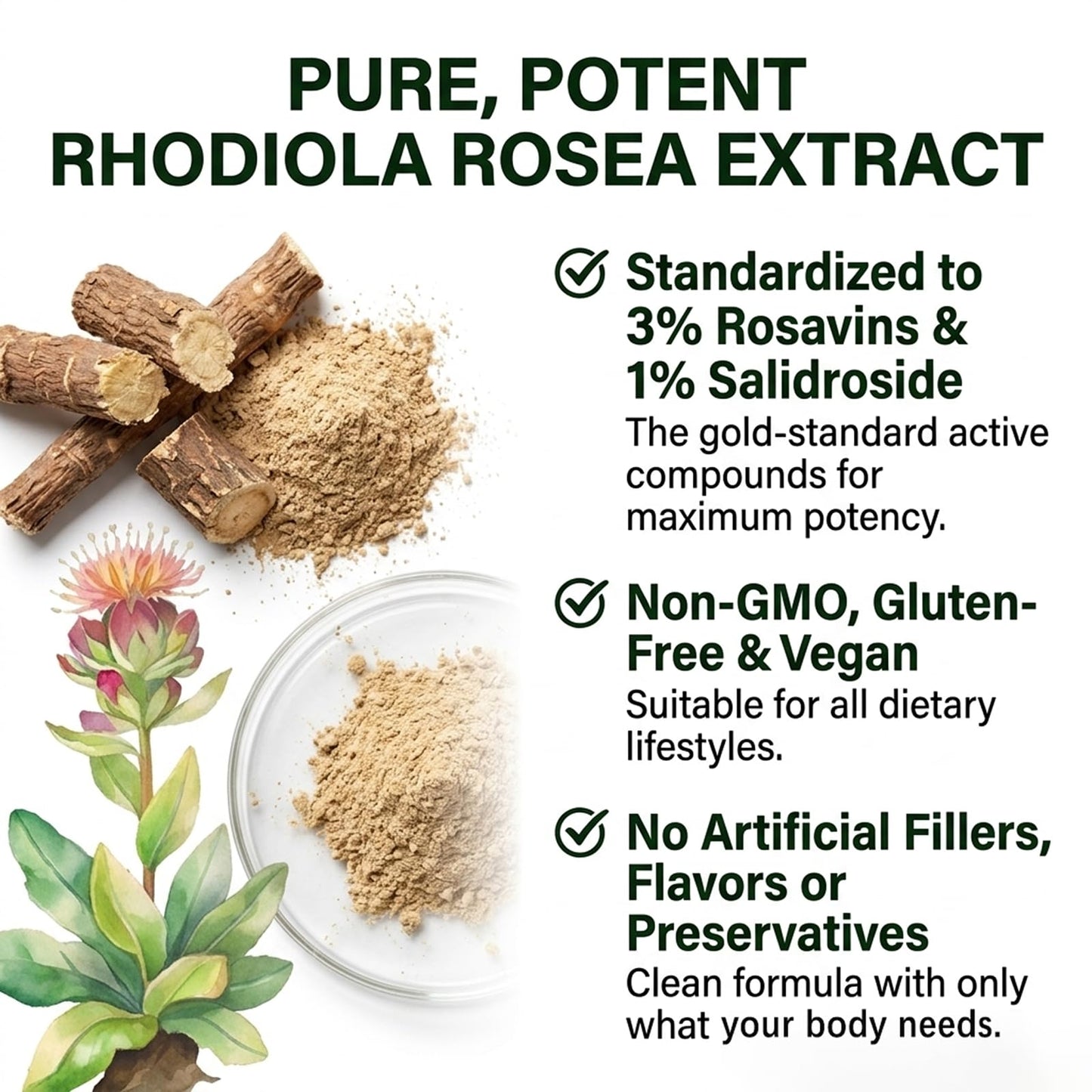 Salvora Organic Rosea Capsules 60
