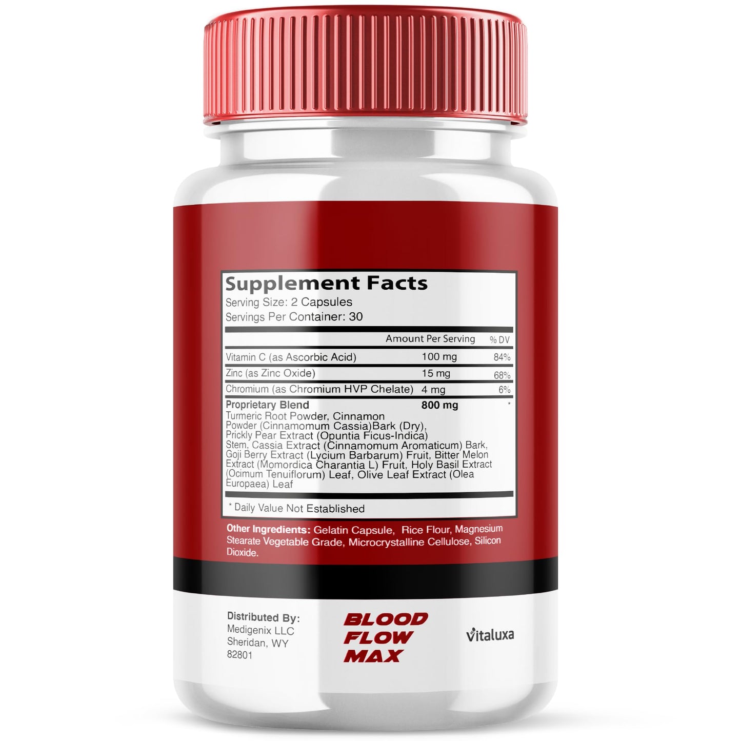Vitaluxa Blood Flow Max Capsules, 300 Count