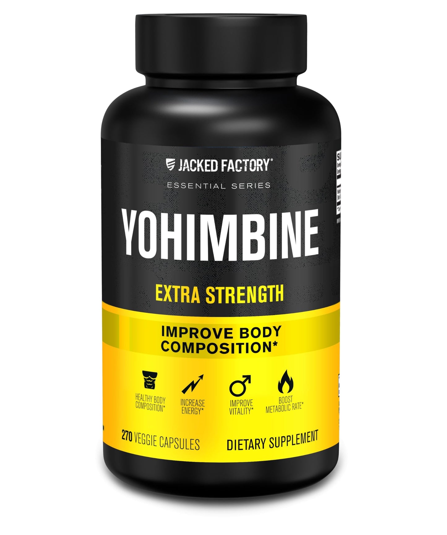 Jacked Factory Yohimbine Extra Strength Supplement 270 Capsules