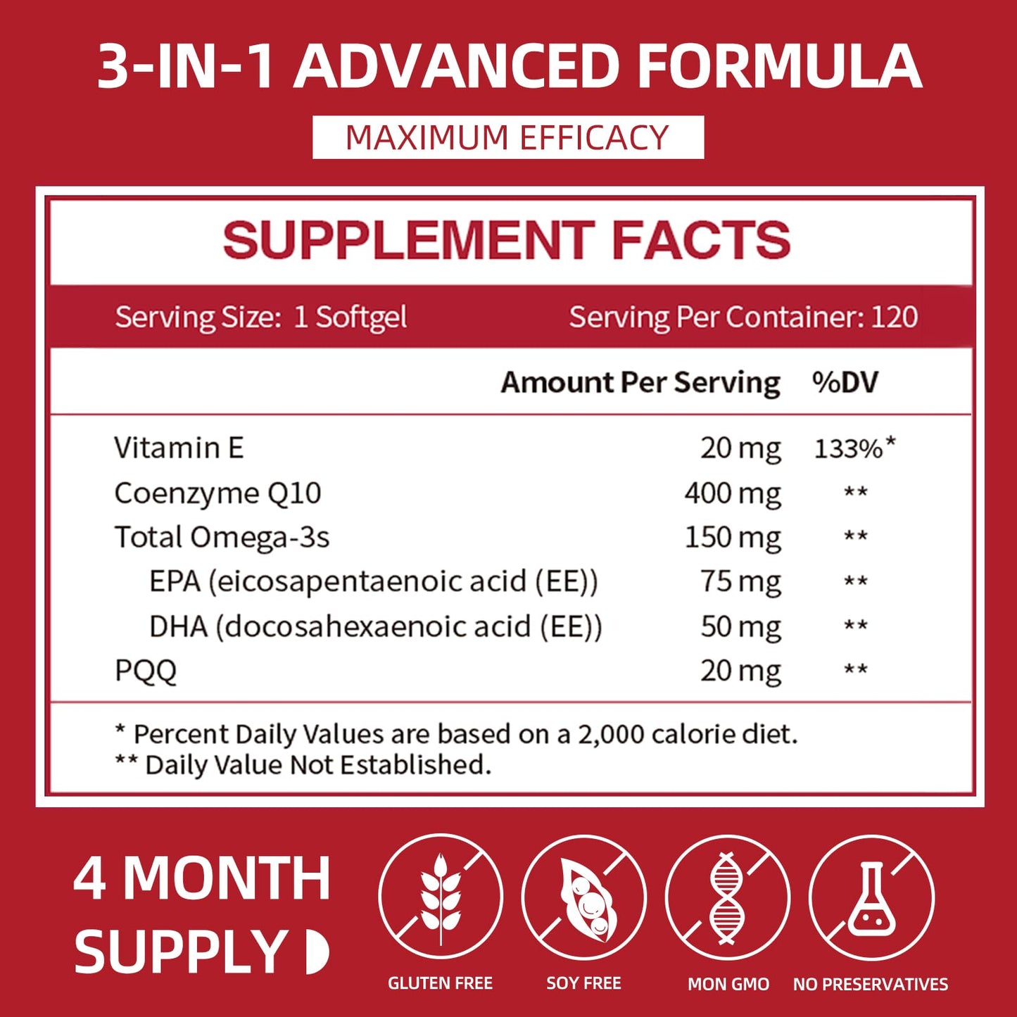 Cozynol CoQ10 400mg Softgel, 120 Count