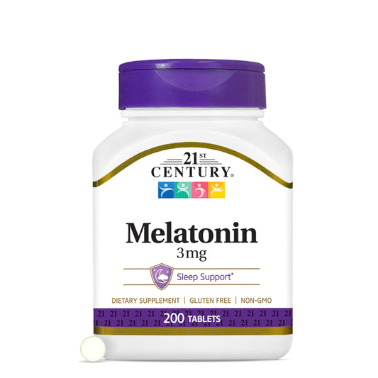 21st Century Melatonin 3mg Gentle Strength Tablets, 200 Count