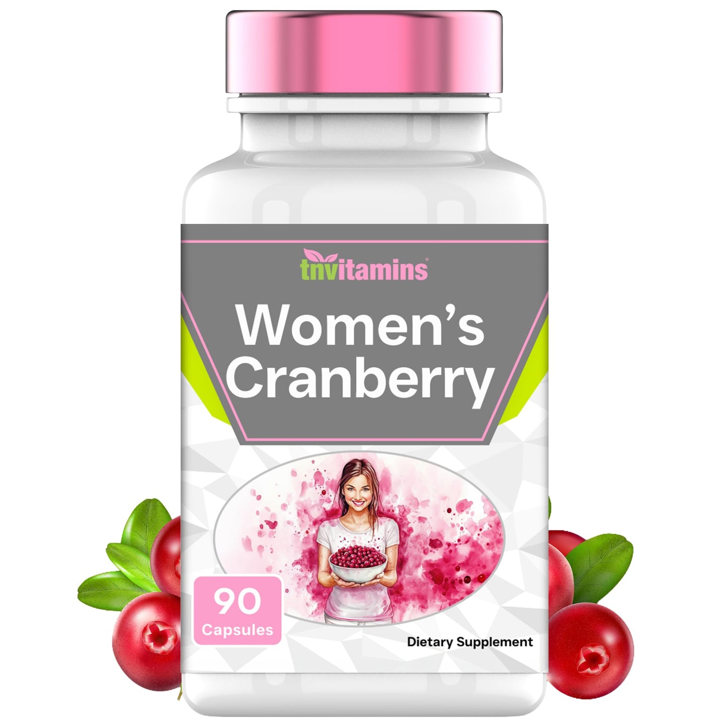 tnvitamins Cranberry Pills for Women Ultra-High Potency Cranberry Concentrate Extract Capsules, 90 Capsules