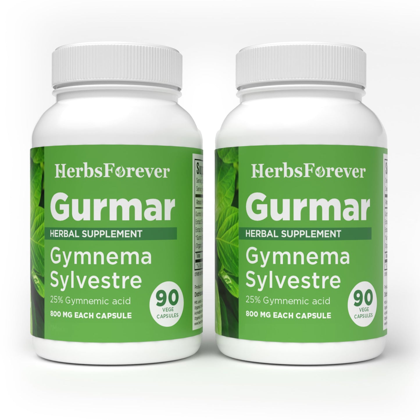 Herbsforever Gurmar Capsules Gymnema Sylvestre Herbal Supplement 180 Capsules