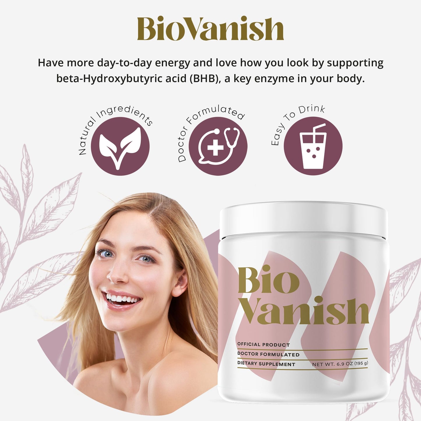 BioVanish Keto Activate Slimming Cocoa Drink Powder 6.9 Ounce