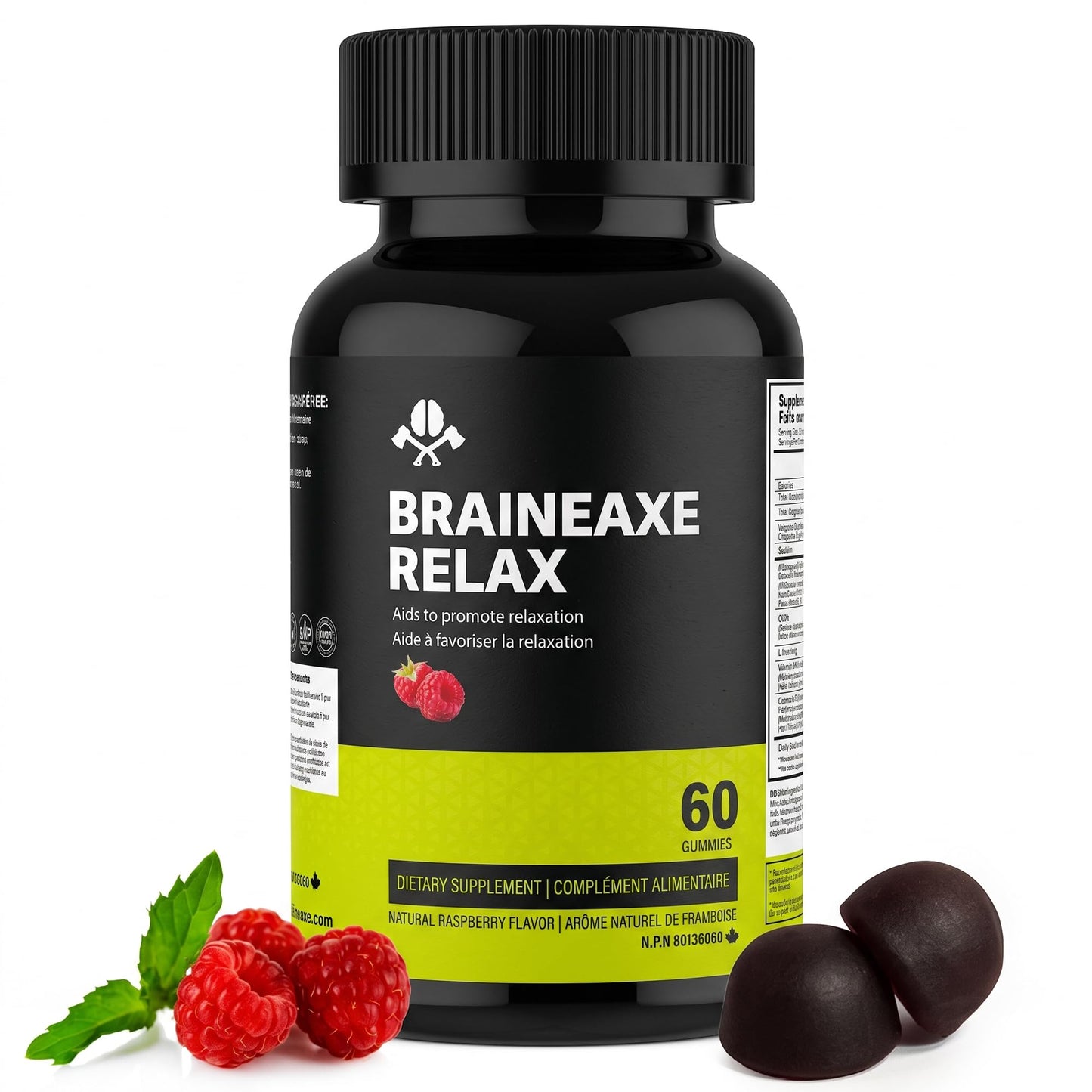 BRAINEAXE Brainaxe Relax Sleep Support, 60 Gummies