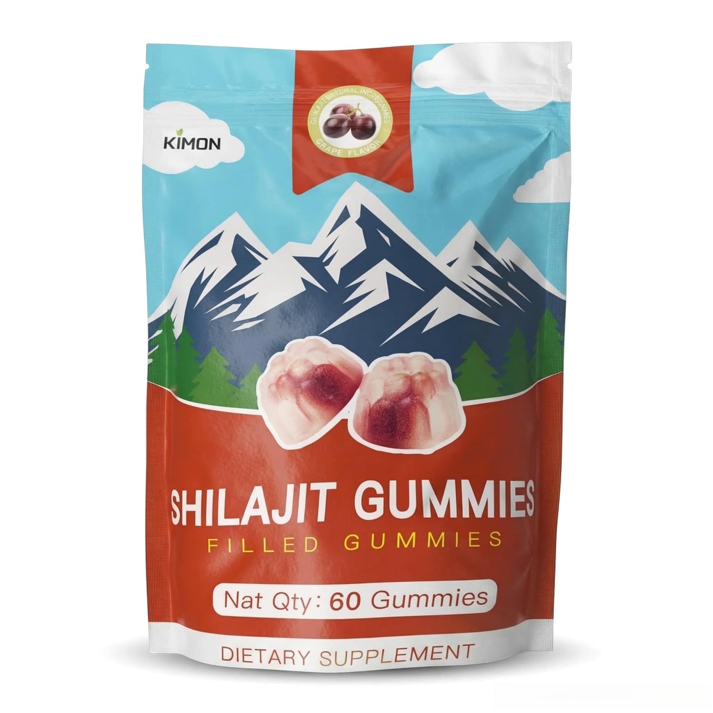 KIMON Himalayan Shilajit Gummies for Men & Women - 60 Gummies
