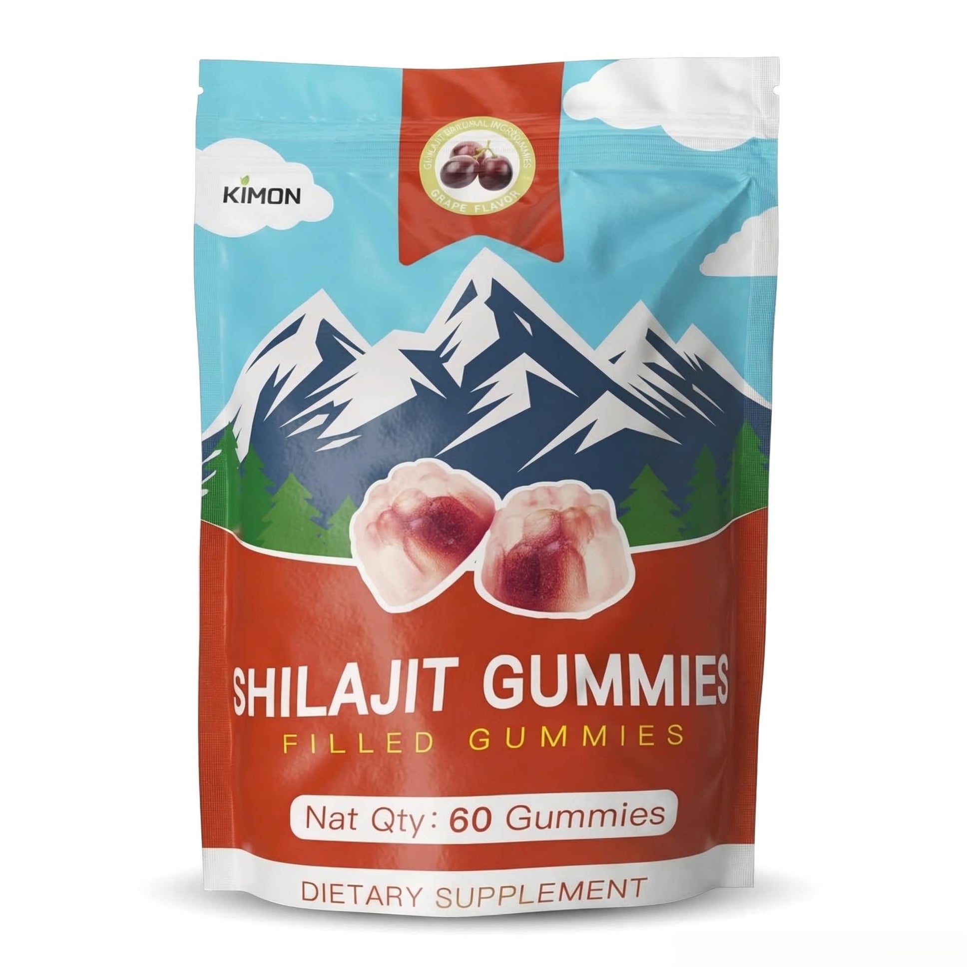 KIMON Himalayan Shilajit Gummies for Men & Women - 60 Gummies