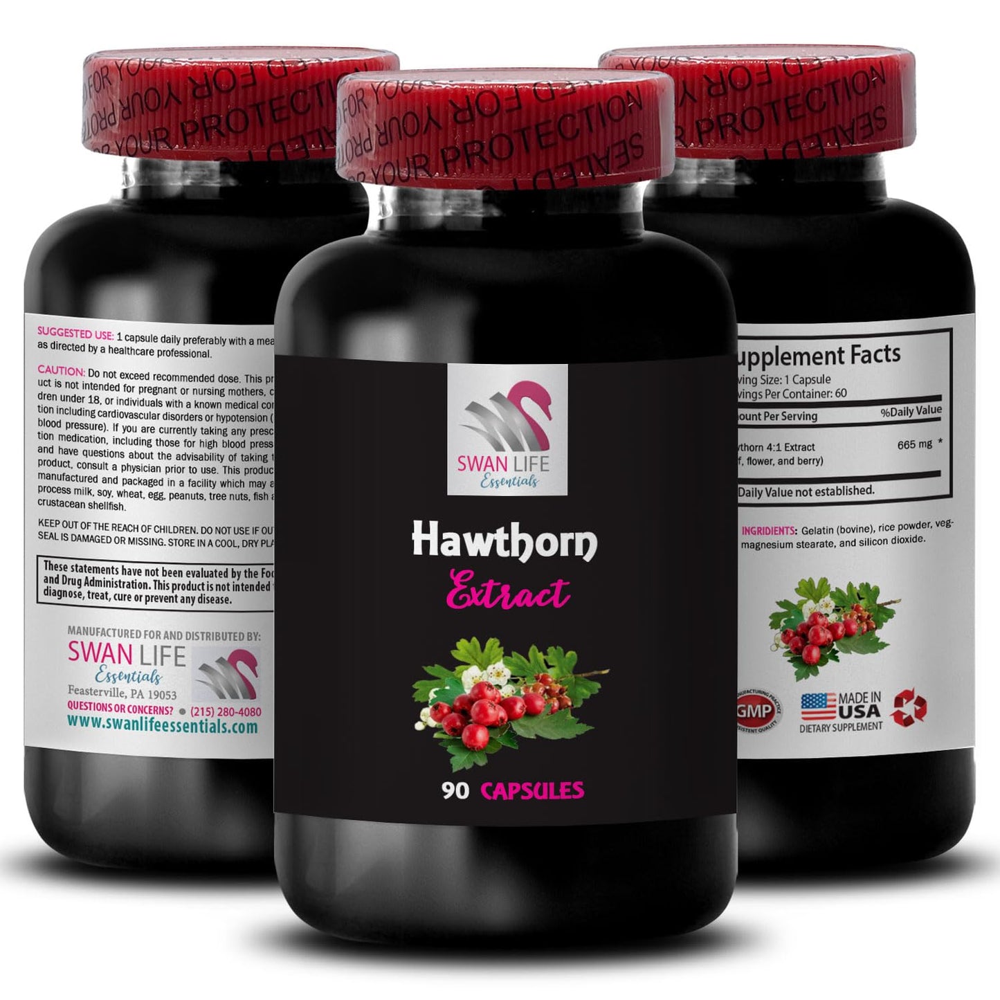 SWAN LIFE ESSENTIALS Hawthorn Extract Capsule 60 Capsules