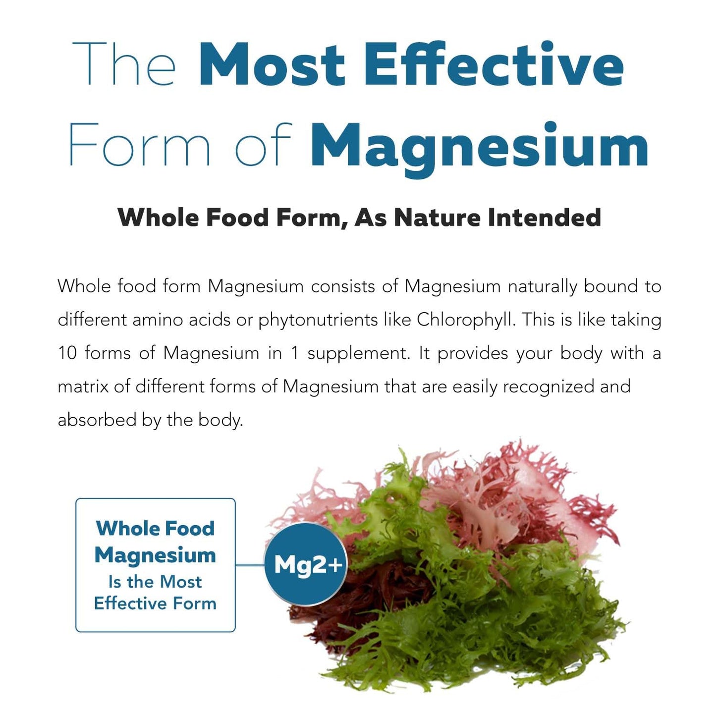 Triquetra Health Organic Whole Food Magnesium Supplement Capsule, 60 Count