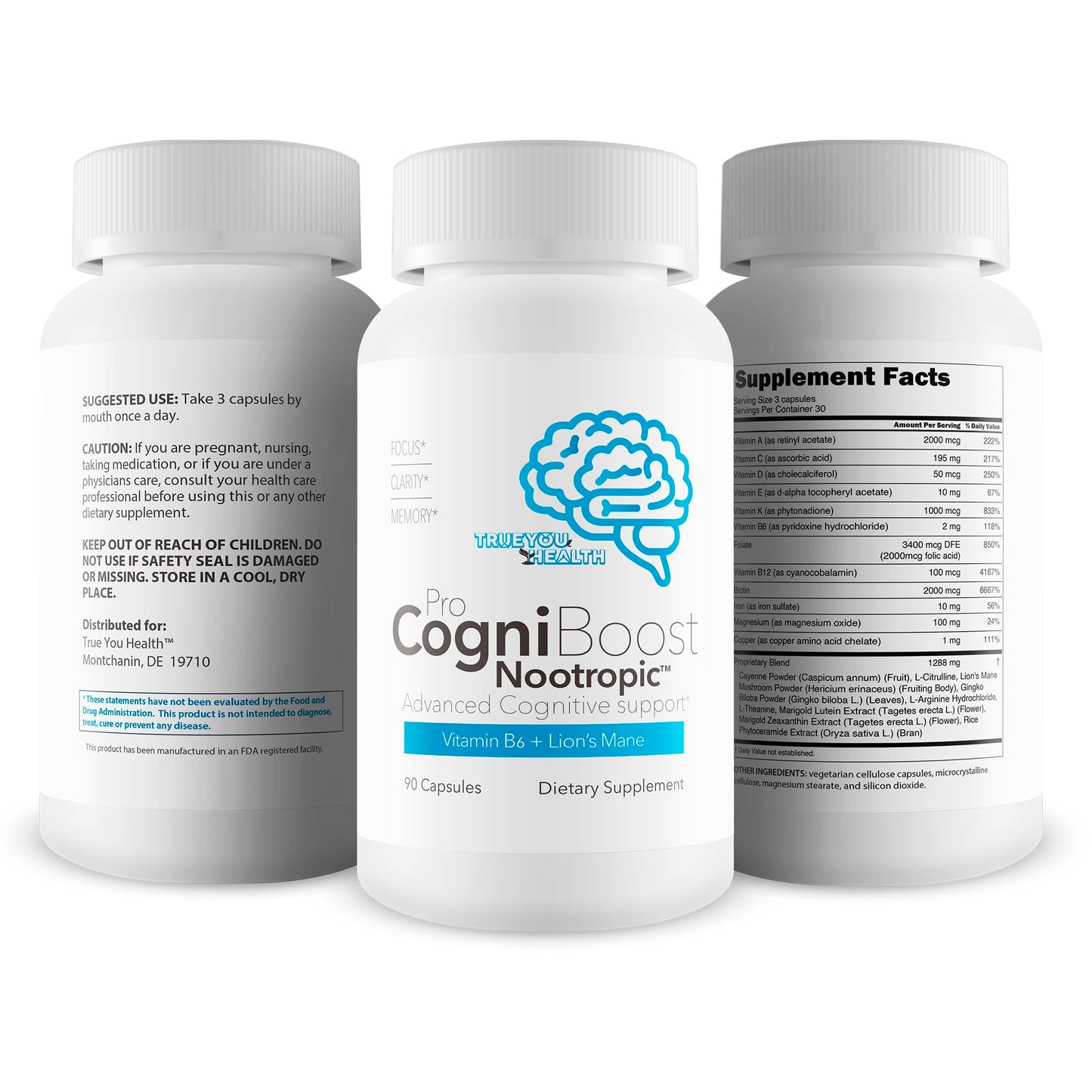 Generic Pro Cogni Boost Brain Supplement Capsule, 90 Capsules