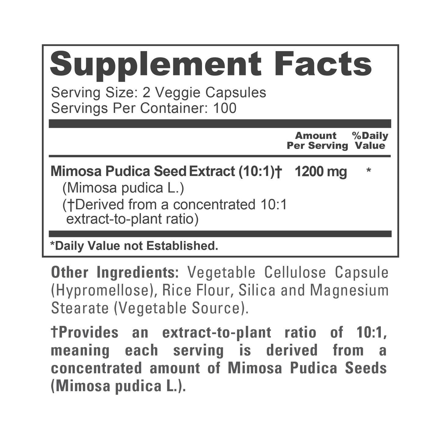 NusaPure Mimosa Pudica 200 Capsules