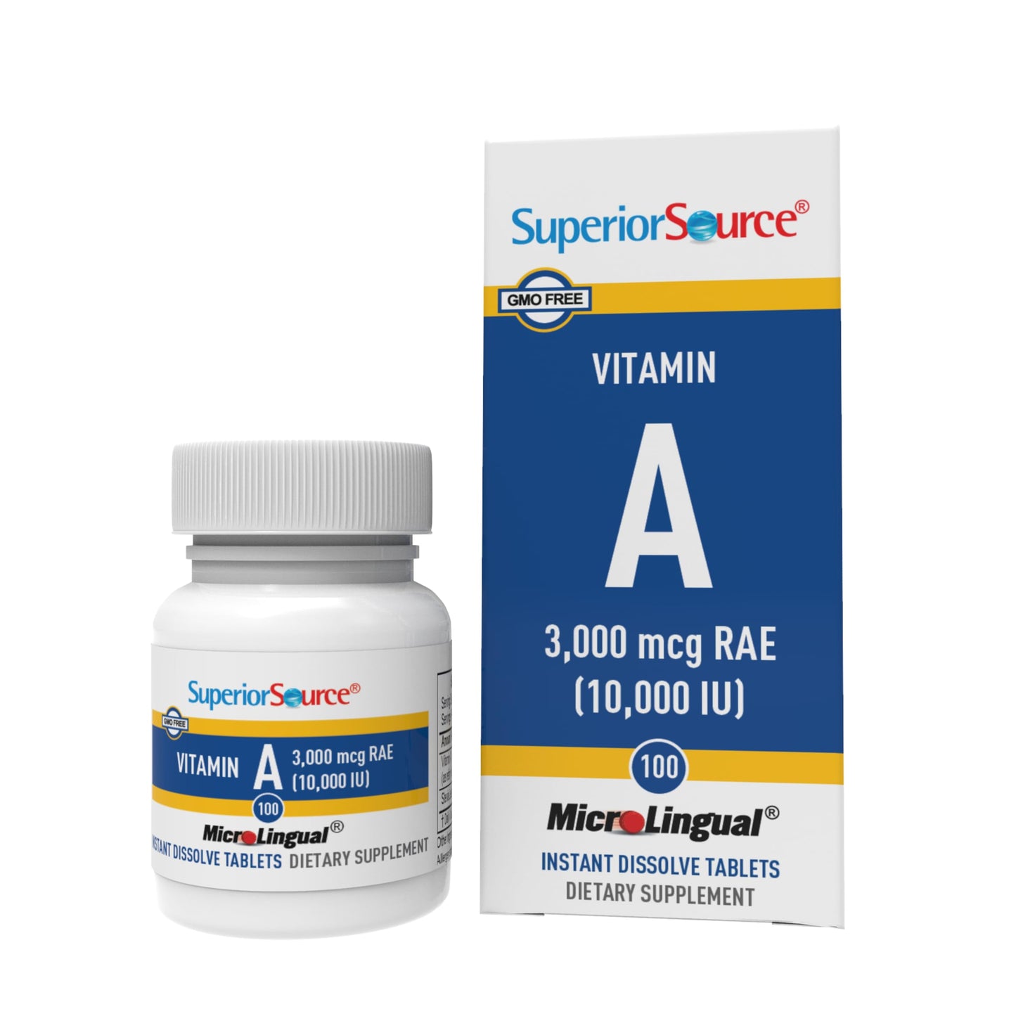Superior Source Vitamin A 10,000 IU MicroLingual Tablet 100 Count