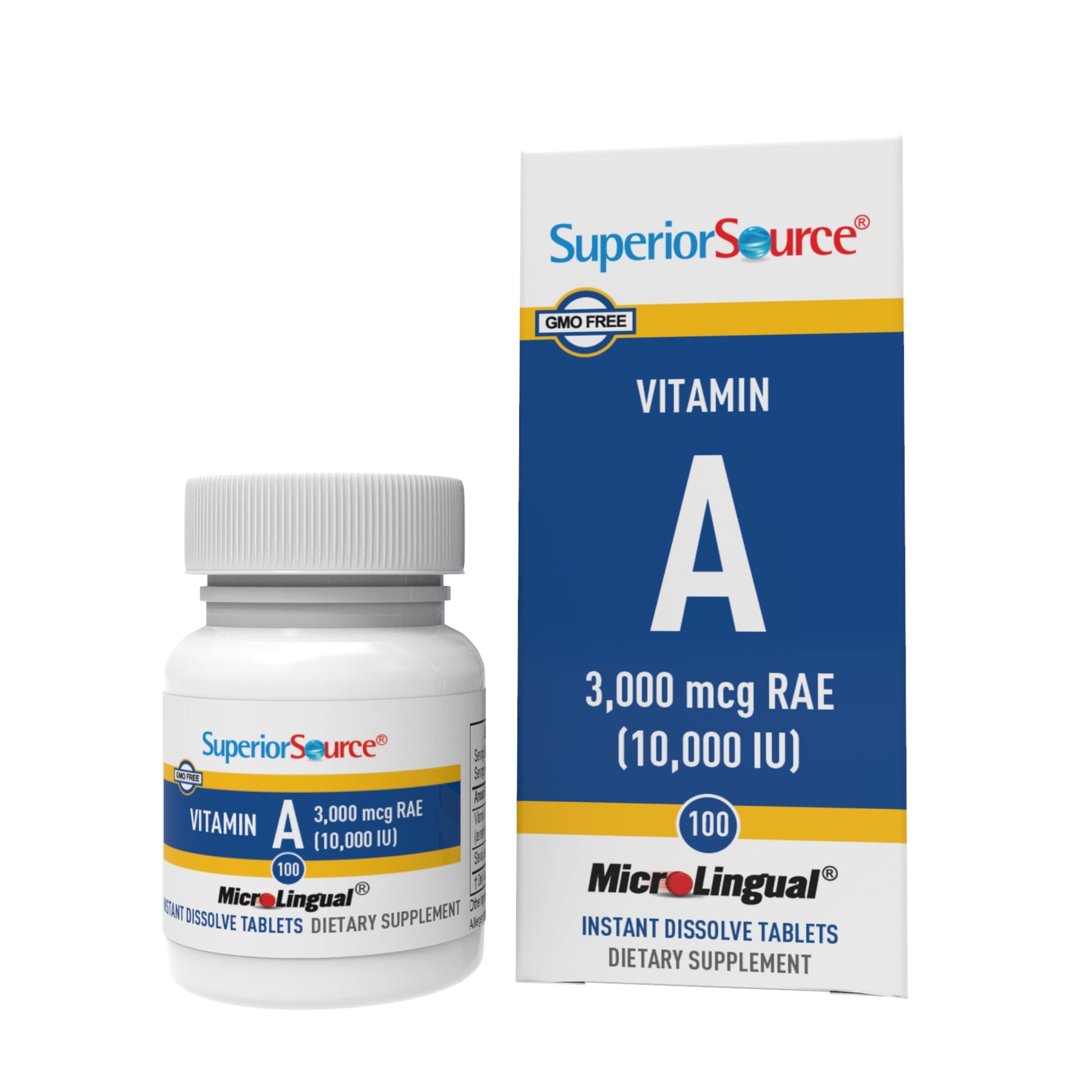 Superior Source Vitamin A 10,000 IU MicroLingual Tablet 100 Count