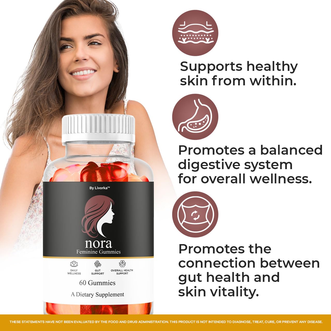 LIVORKA Nora Balance Gummies 60 Count