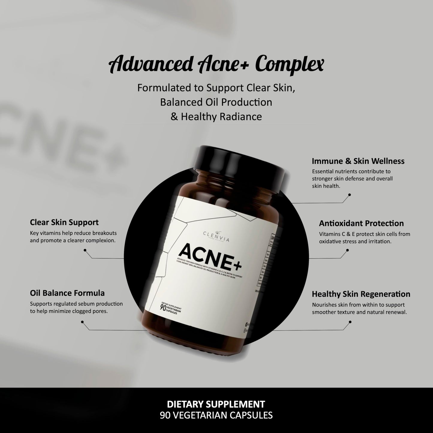 CLENVIA Acne+ Teen Skin Supplement Capsule 1 Count