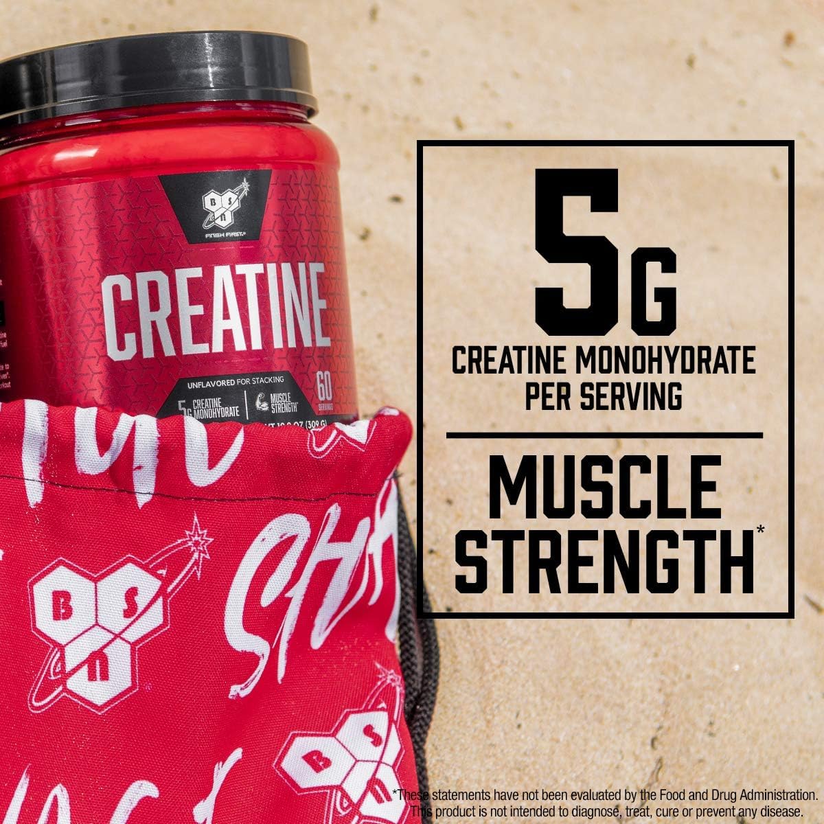 BSN Micronized Creatine Monohydrate Powder, 10.9 oz