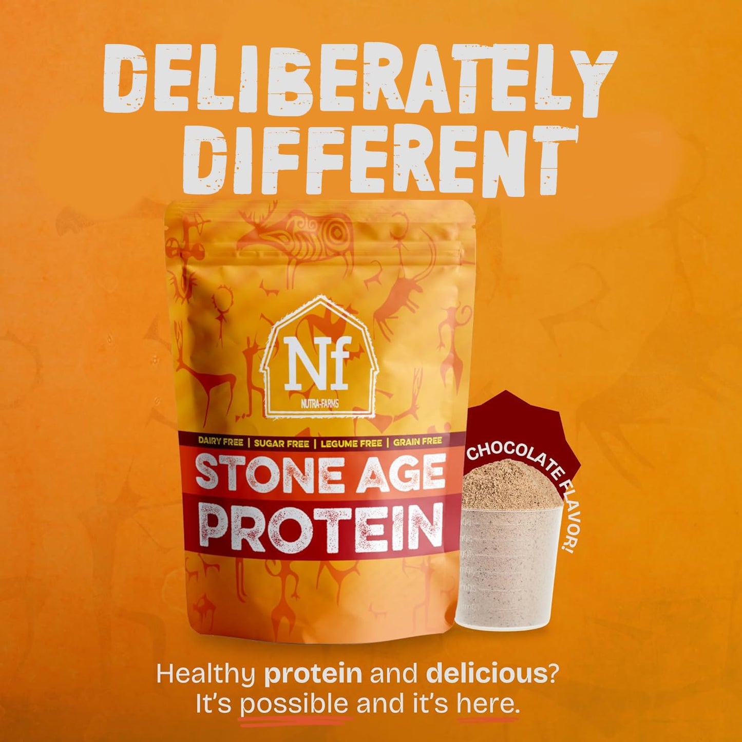 Nutra-Farms Stone Age Protein Egg White Protein Powder 31.7466 oz