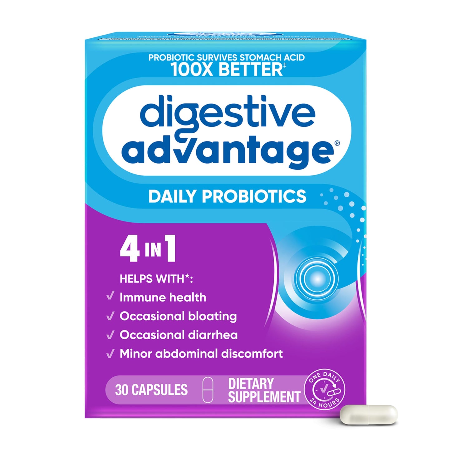 Digestive Advantage Daily Probiotic Capsule 30 Count