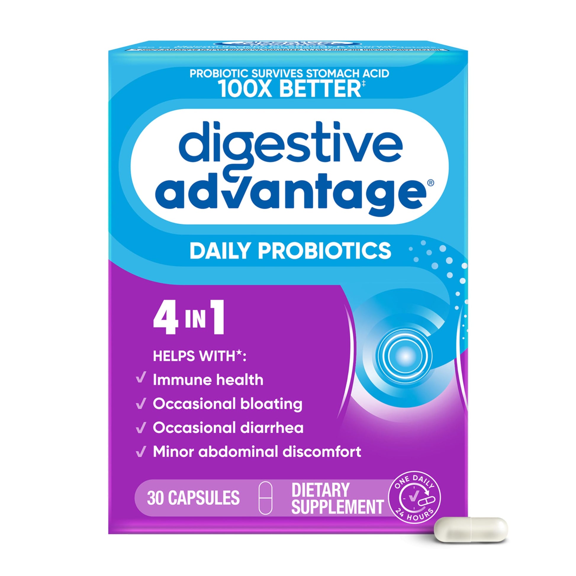 Digestive Advantage Daily Probiotic Capsule 30 Count