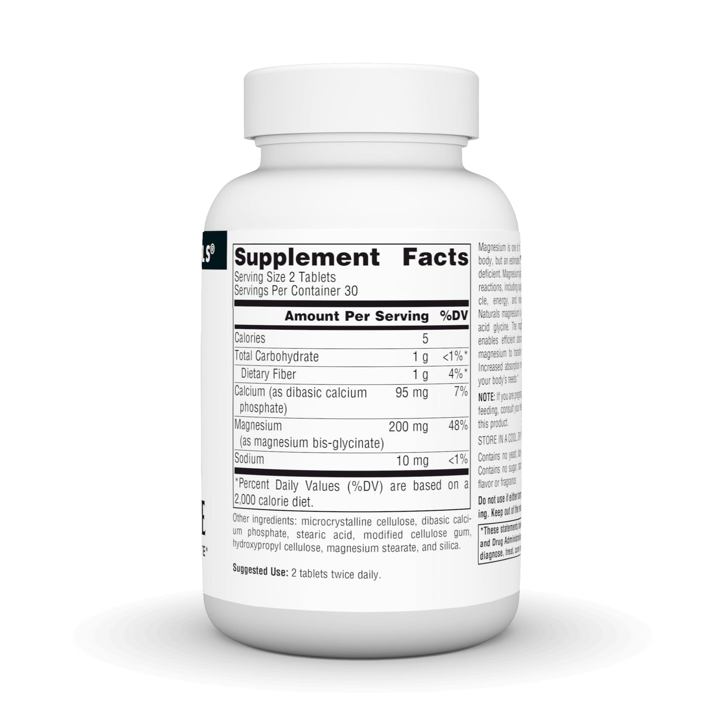 Source Naturals Magnesium Bis-Glycinate Tablets, 60 Count