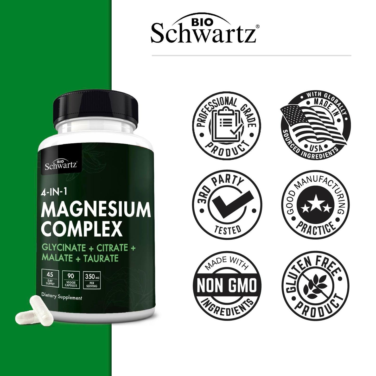 BioSchwartz Magnesium Complex Capsules 90 Count