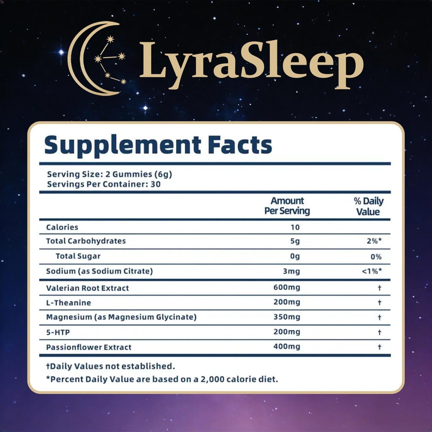 Zefdvc LyraSleep Natural Sleep Gummies, 1 Count