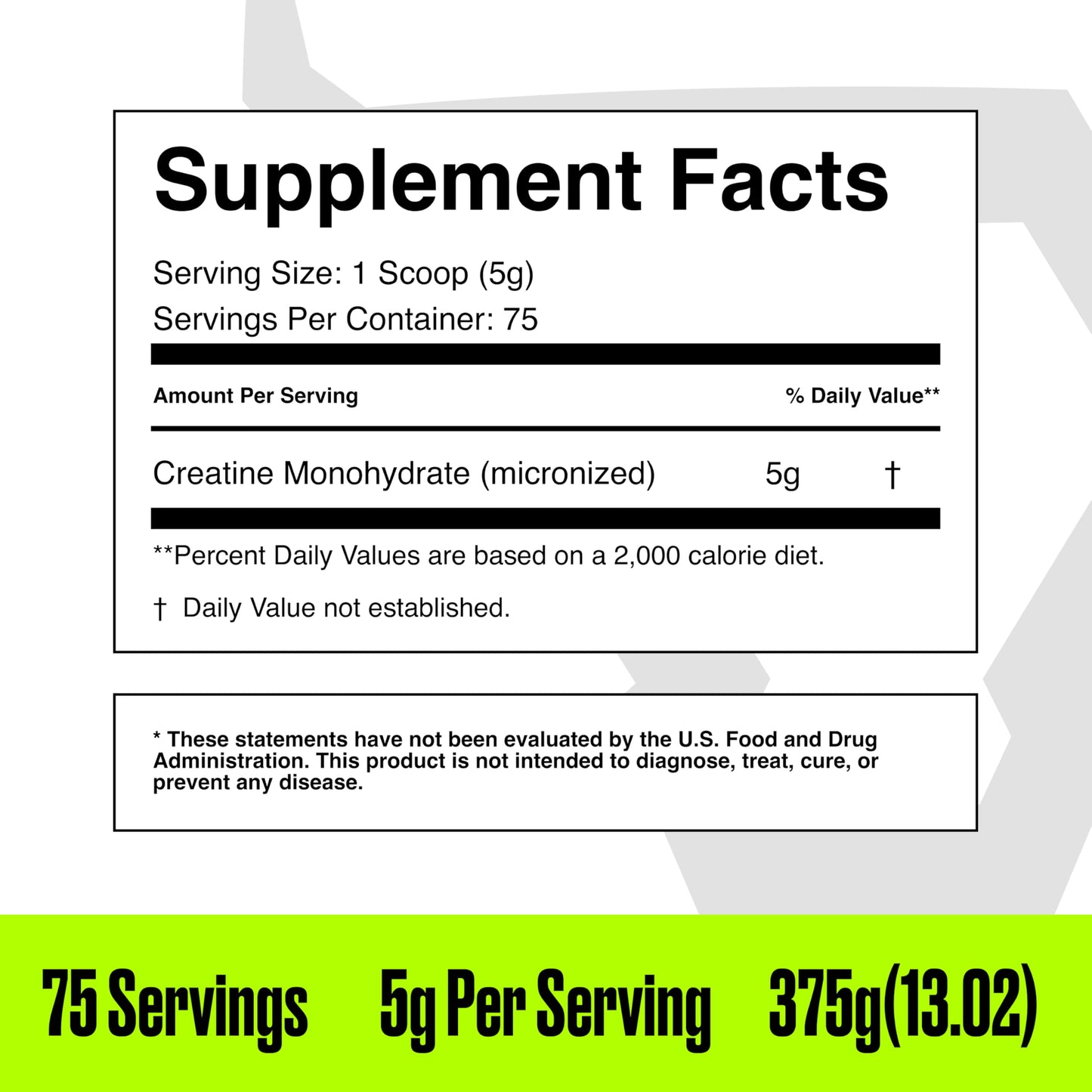 BULLFIT Creatine Monohydrate Powder 13.2 oz