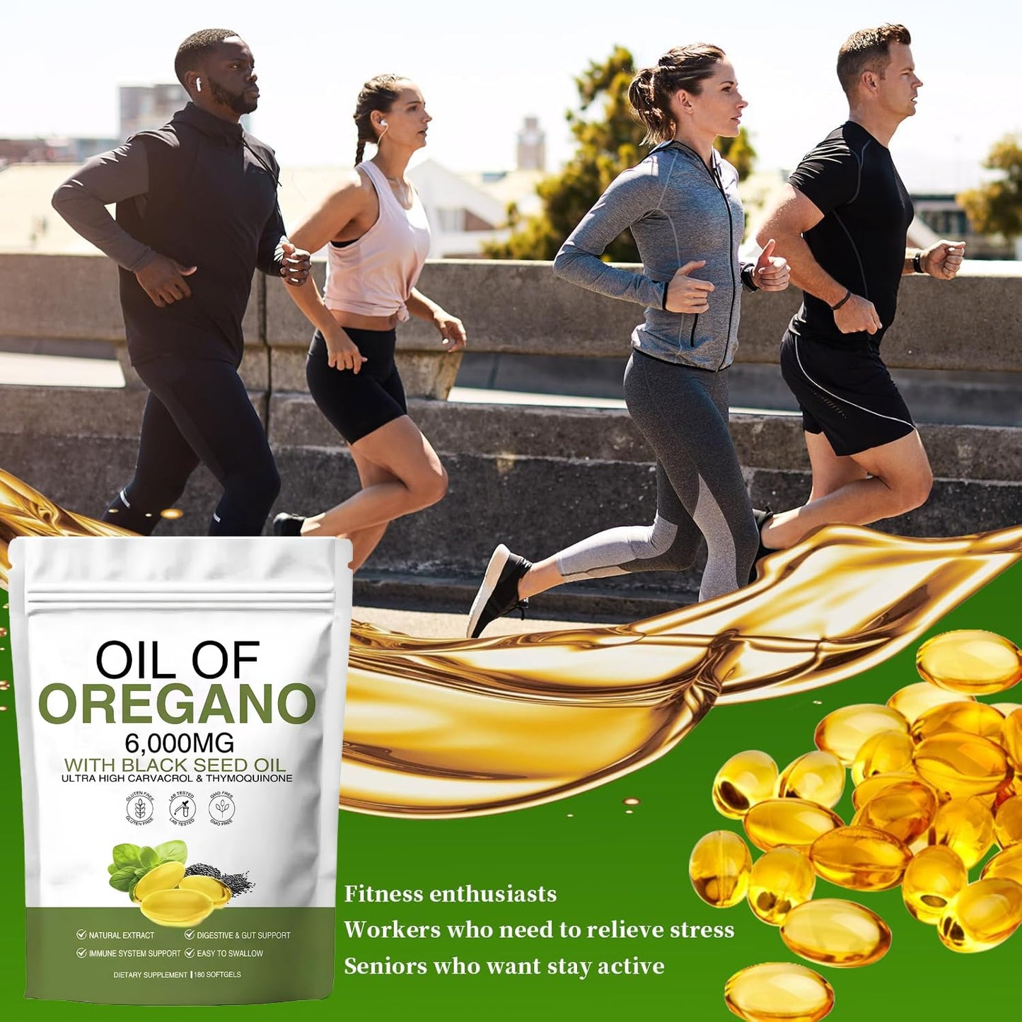 FW ZONE Oil of Oregano Supplement Capsules 360 Count
