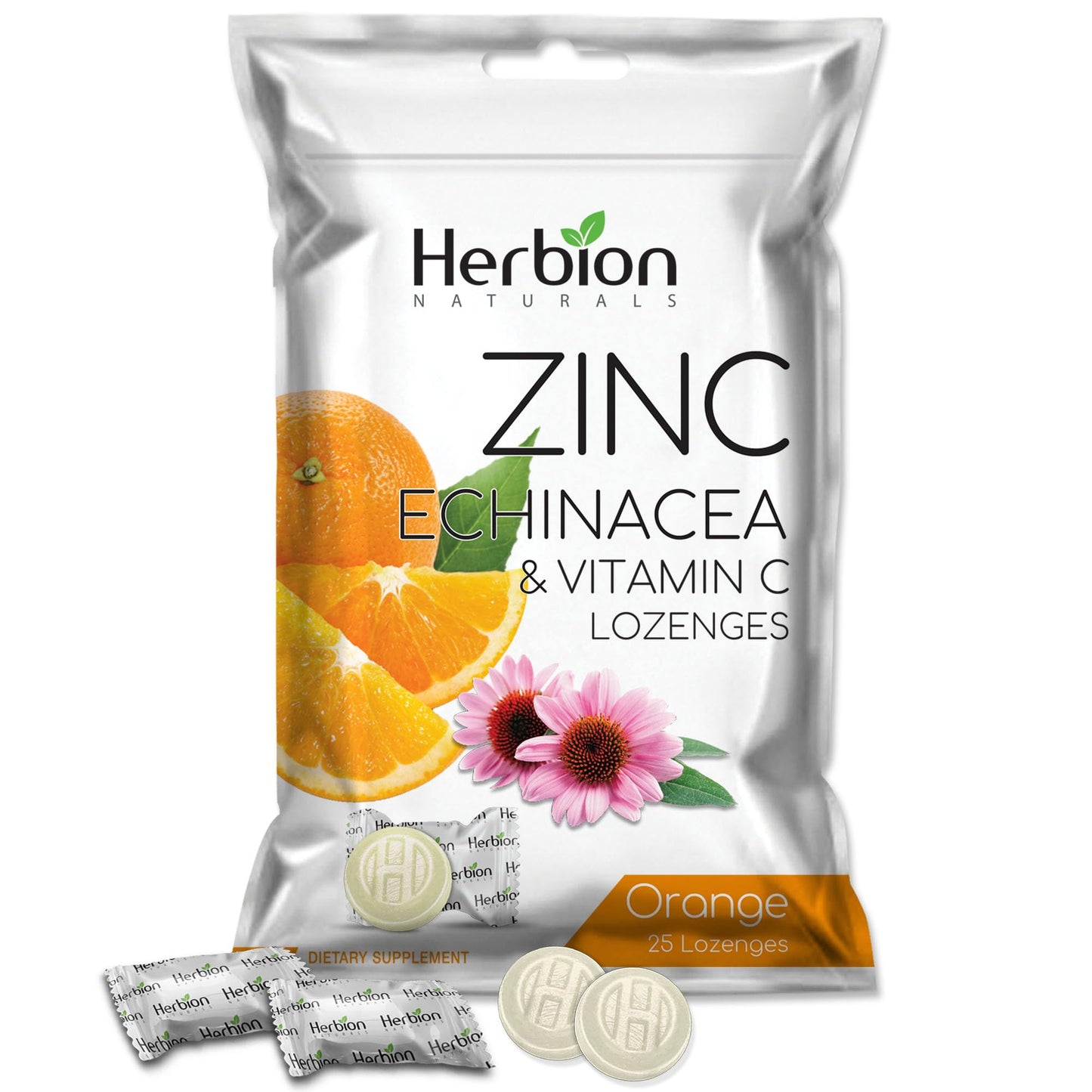 HERBION Zinc, Echinacea & Vitamin C Lozenges 125 Count