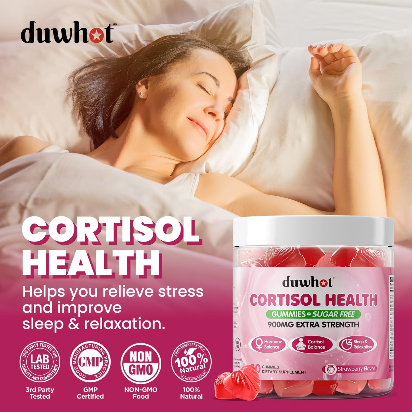 duwhot Cortisol Gummies, 60-count
