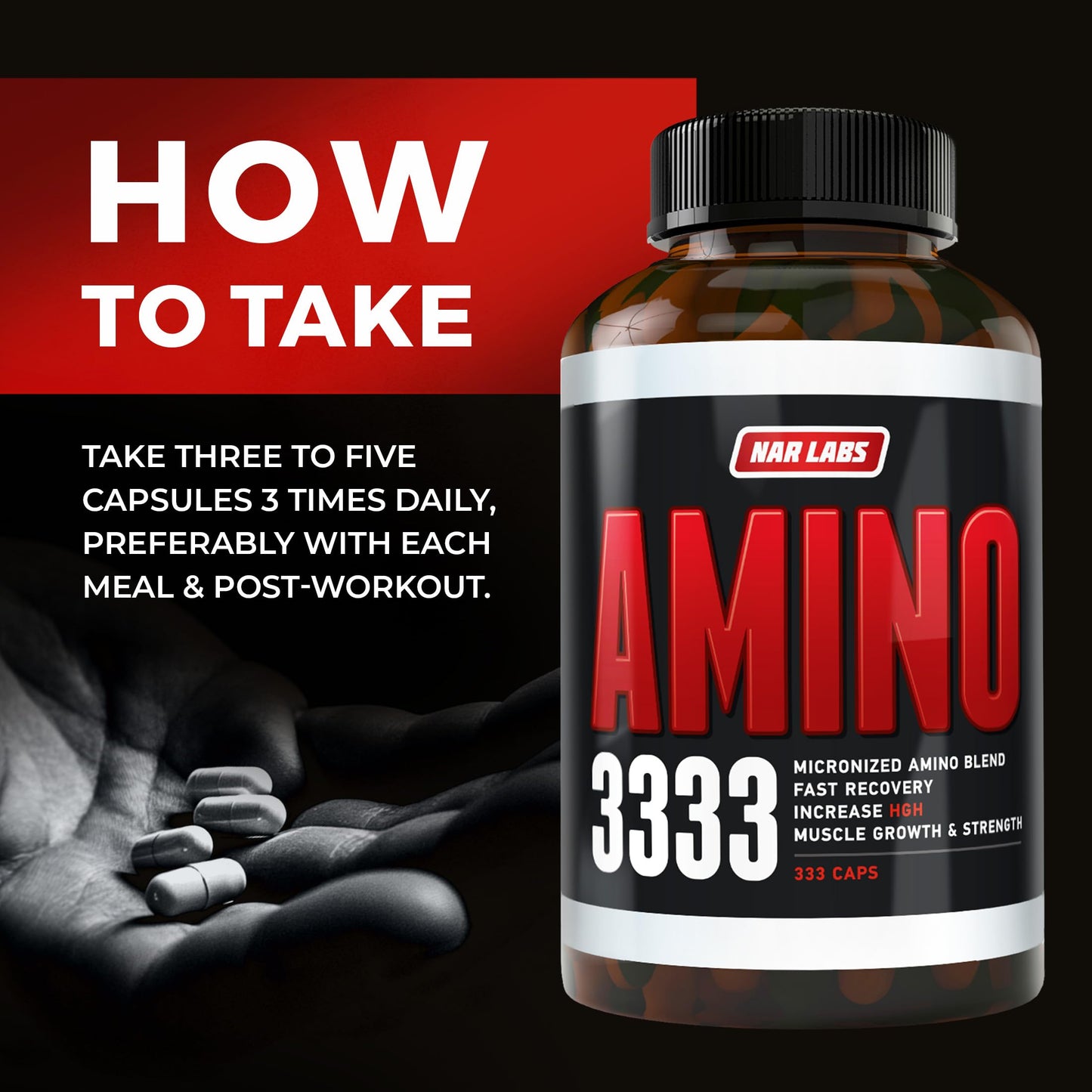NAR LABS Real Amino Acid Complex 333 Capsules