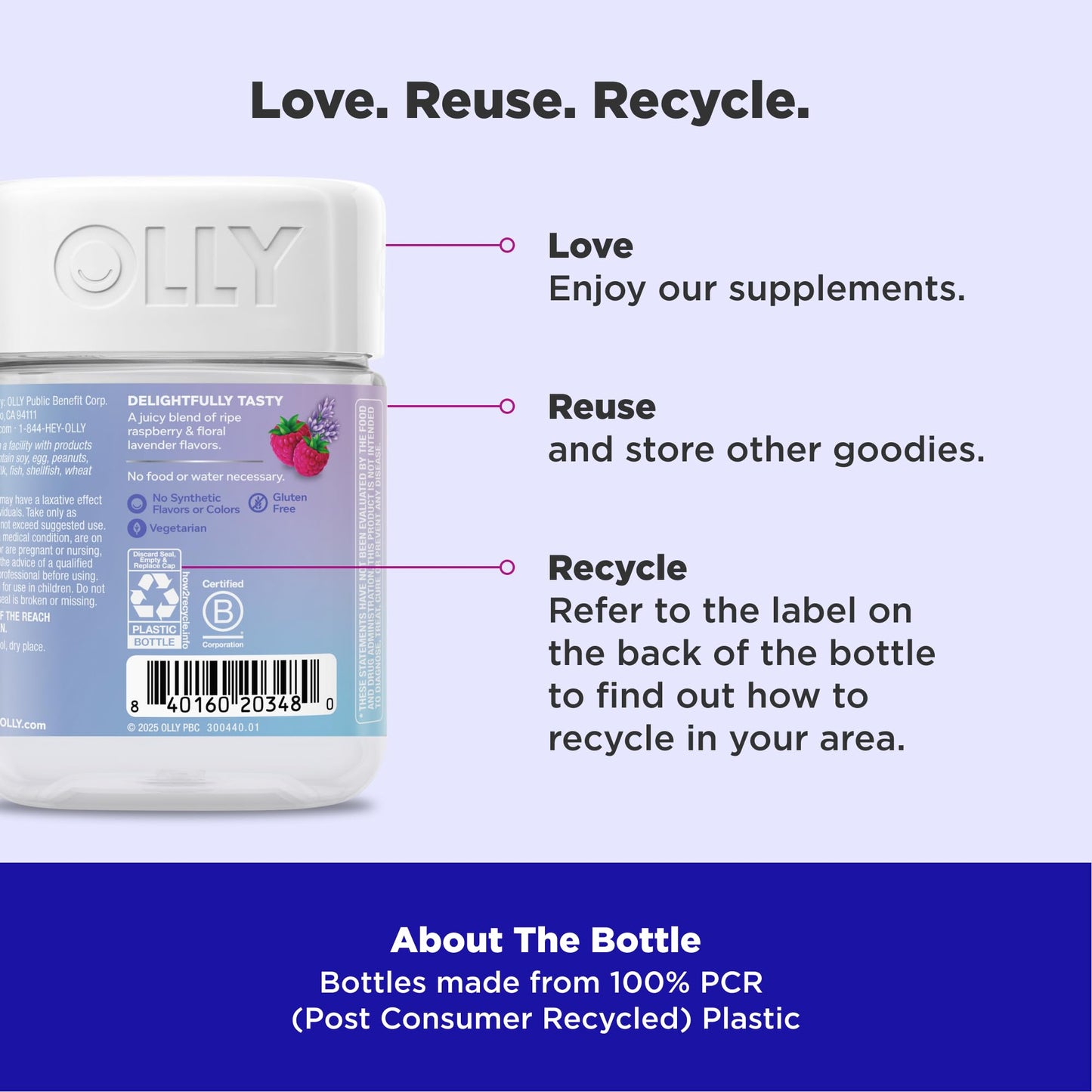 OLLY Relaxing Magnesium Gummies, 60 Count