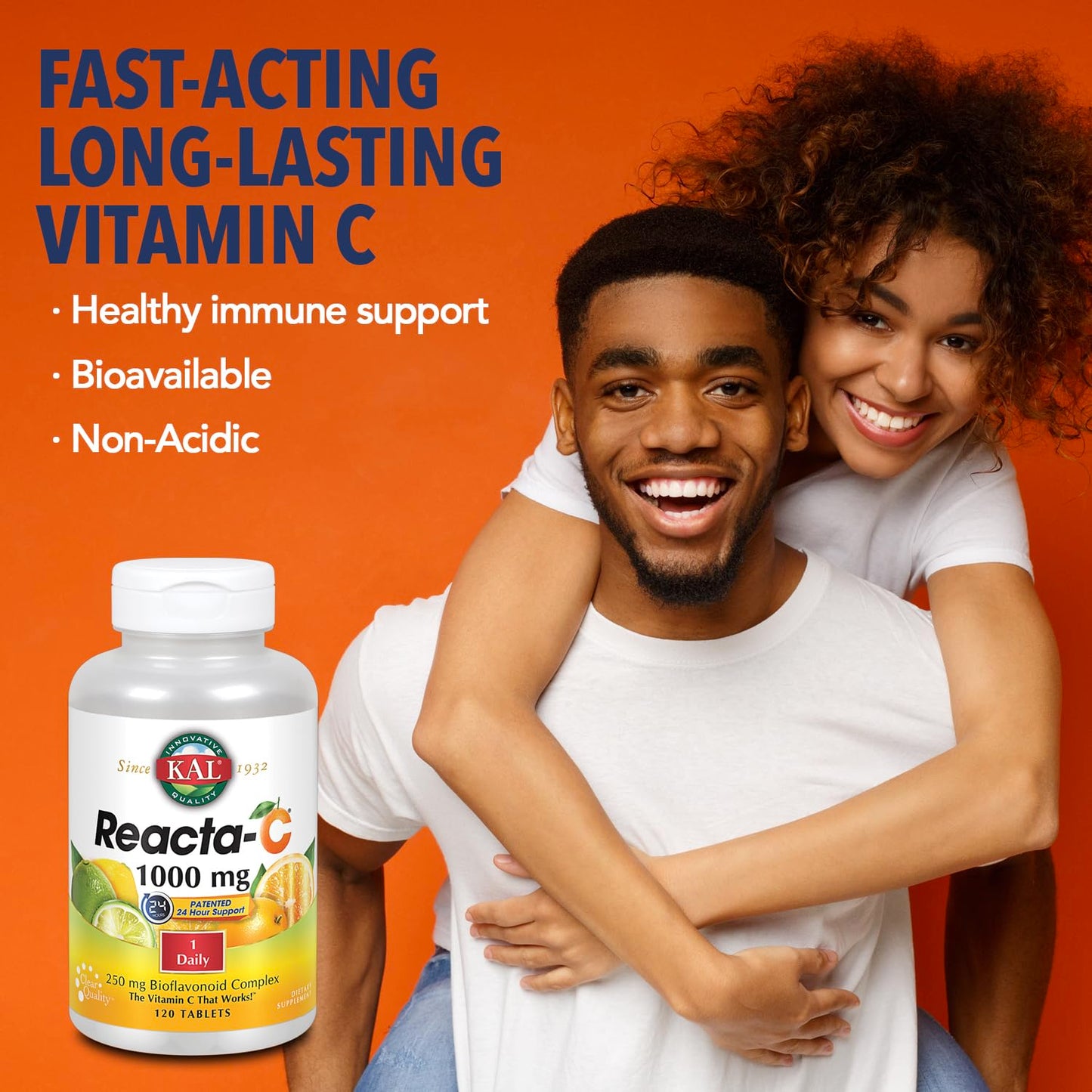 KAL Reacta-c with Bioflavonoids Tablets, 120 Count