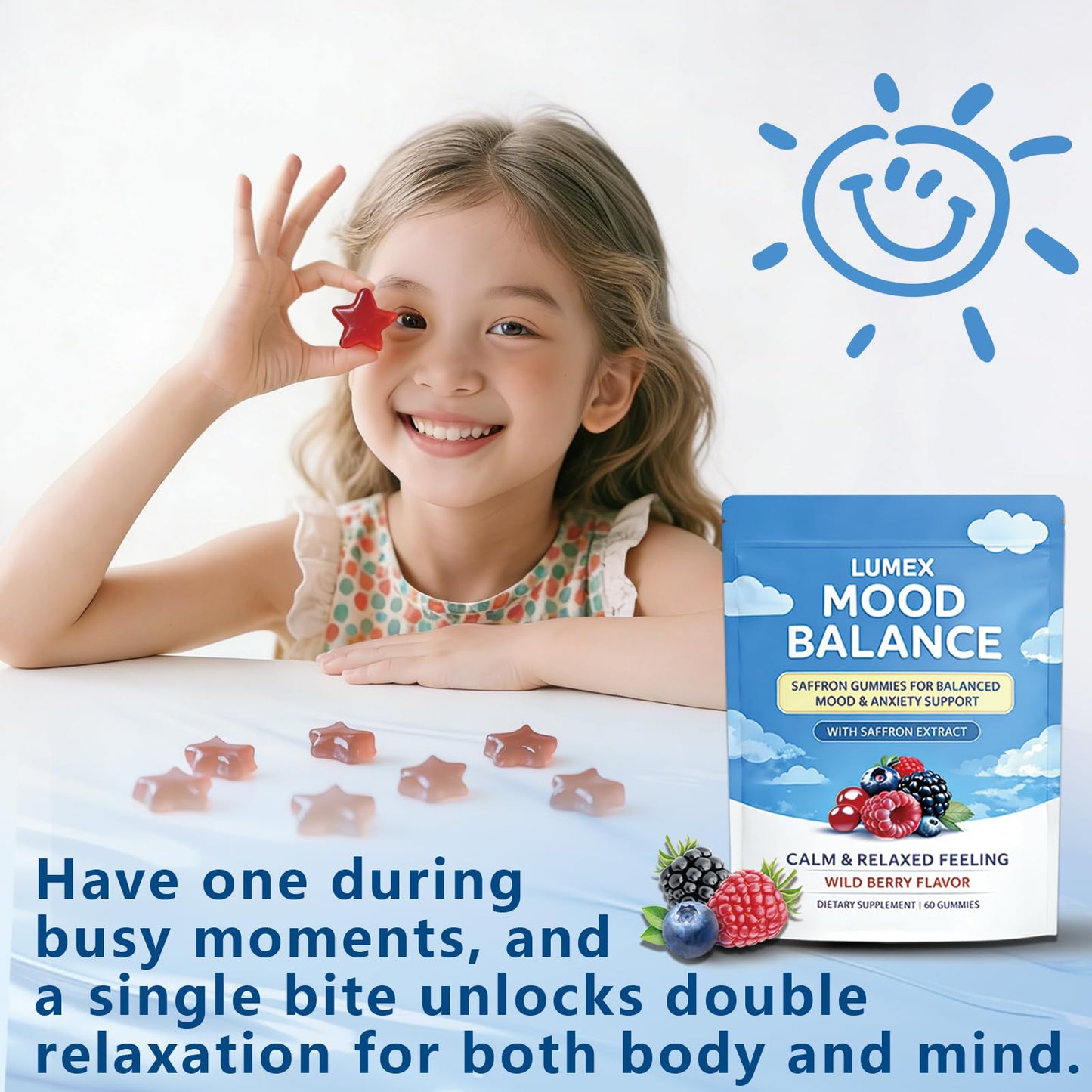 Purebite Lumex-Mood Balance Saffron Gummies 60 Count