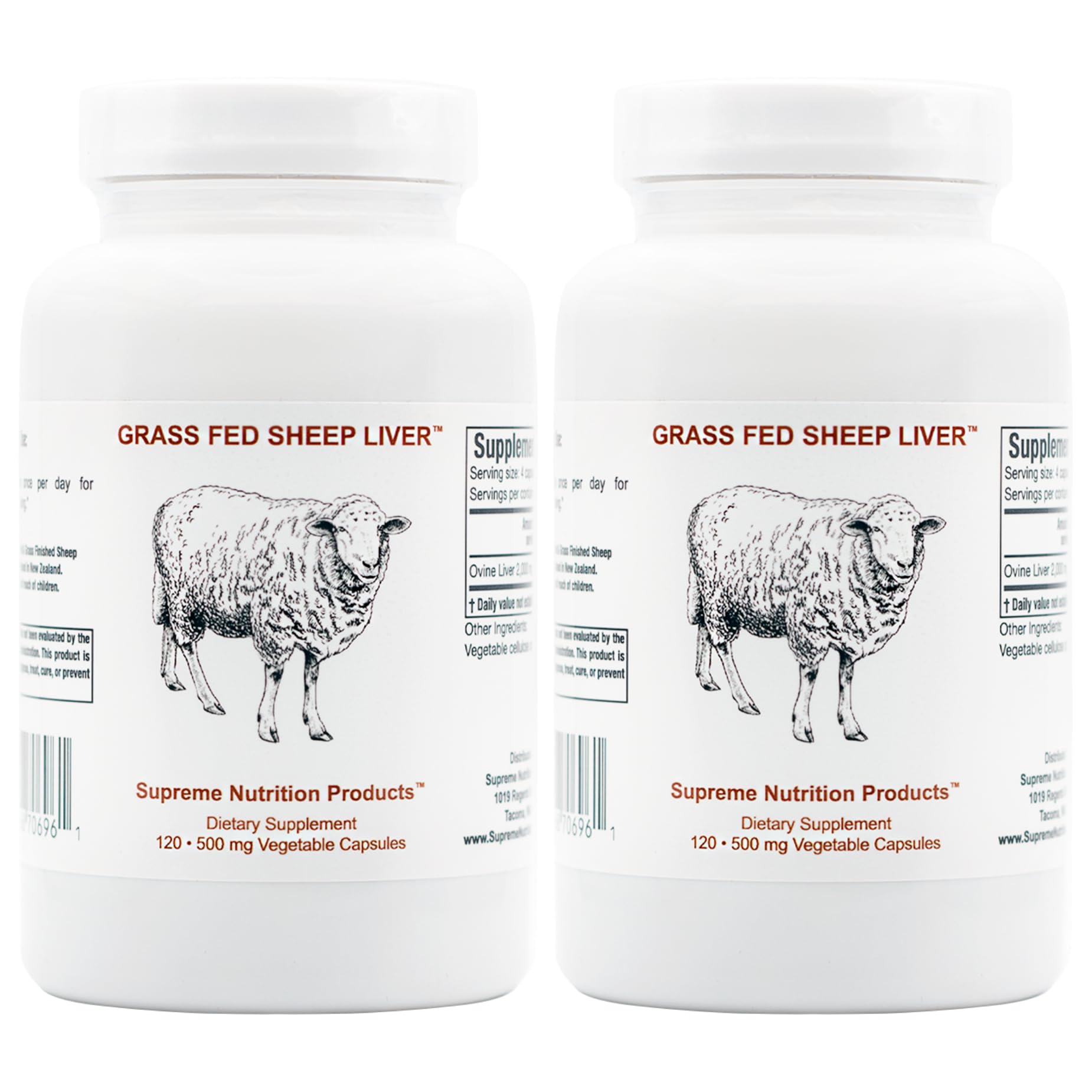 Supreme Nutrition Products Grass Fed Sheep Liver, 240 Capsules