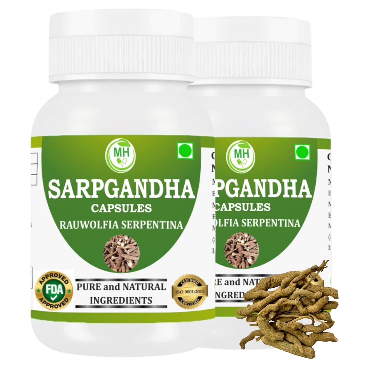 Generic Sarpgandha (Rauwolfia serpentina) Capsules, 120 Count