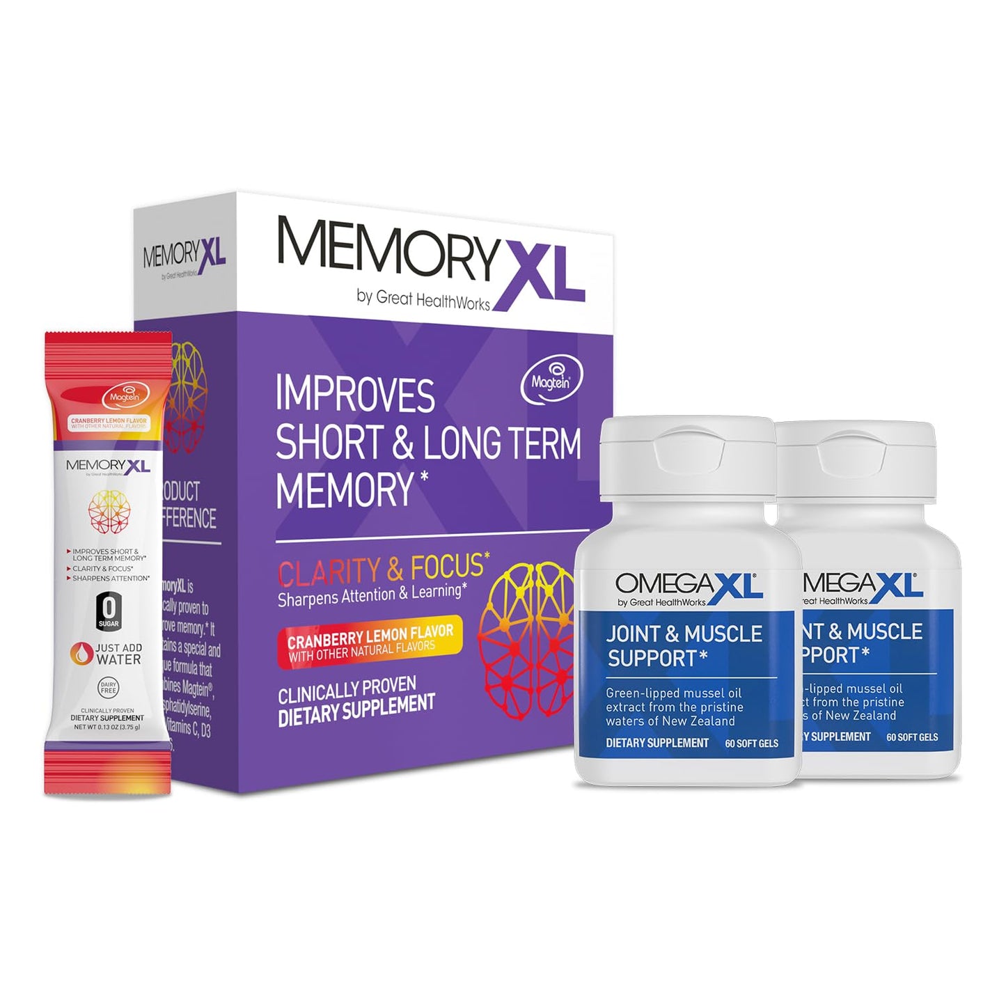 OmegaXL Joint Support Supplement Powder, 1.3 Ounce (Pack of 3)