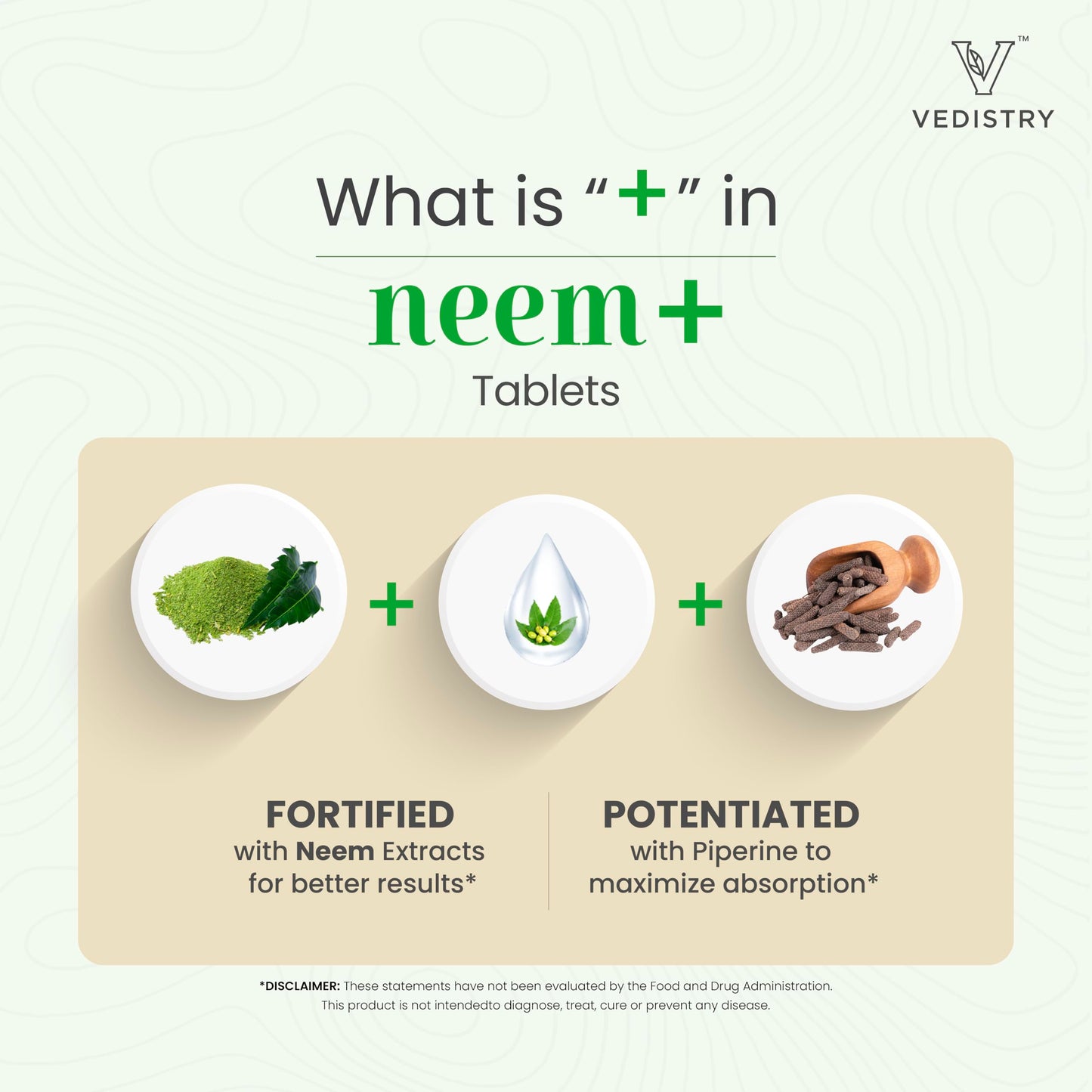 Vedistry Neem Leaf Supplements Tablets 60